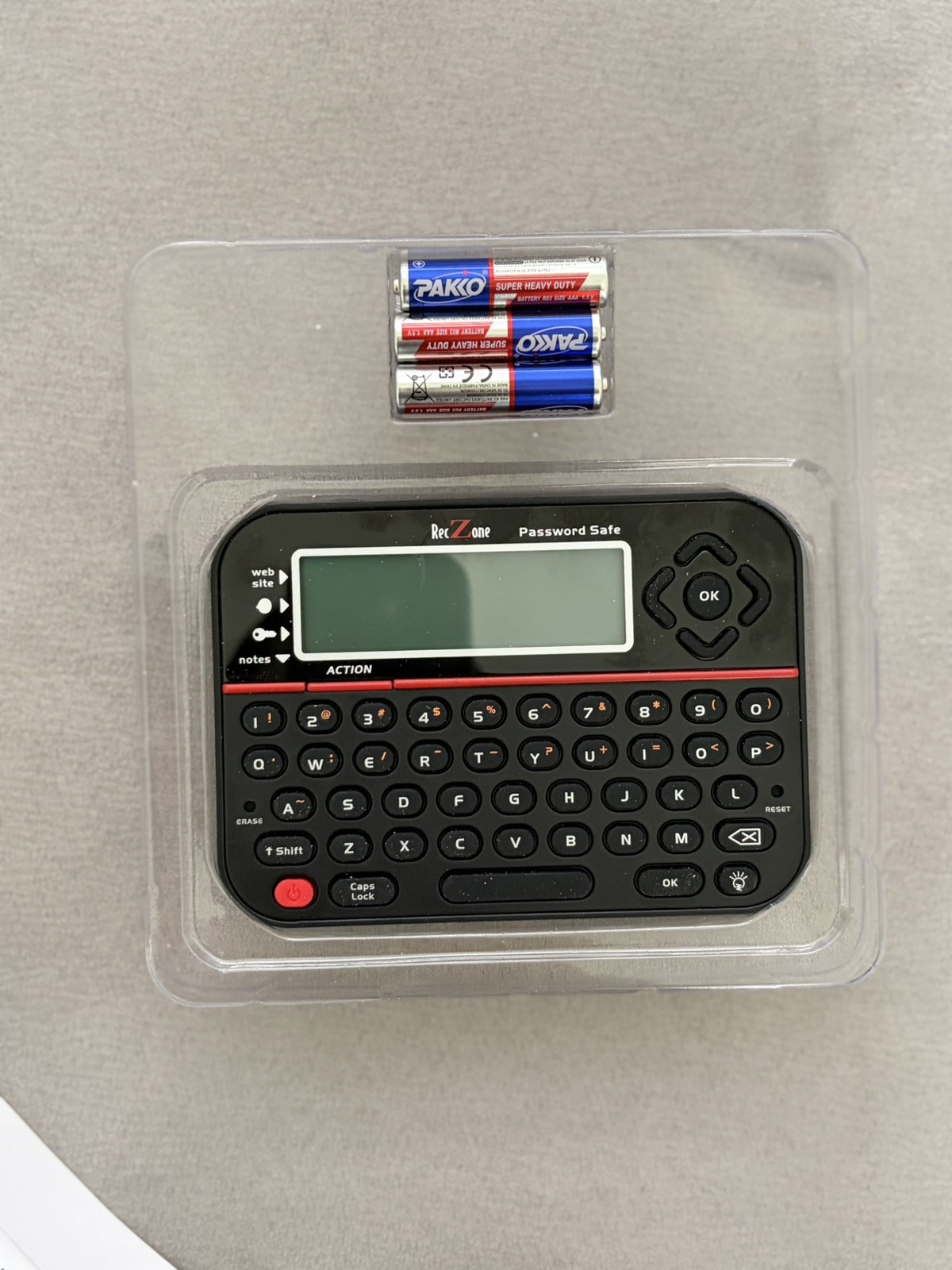 RecZone Password Safe Protect from identity theft Model 595