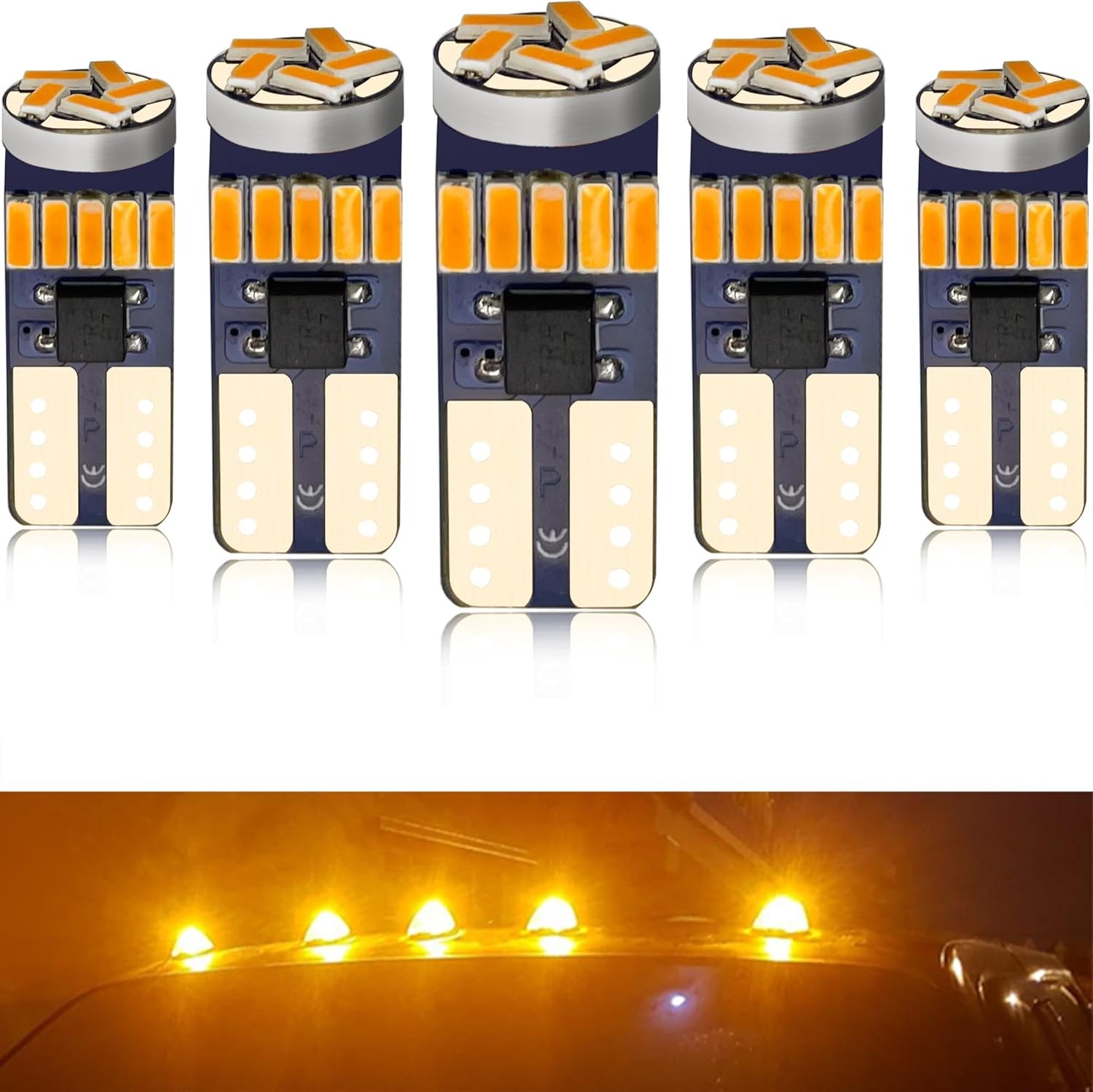 LED Roof Cab Marker Lights Bulbs for 1984-2024 F150 F250 F350 F450 F550 Super Du