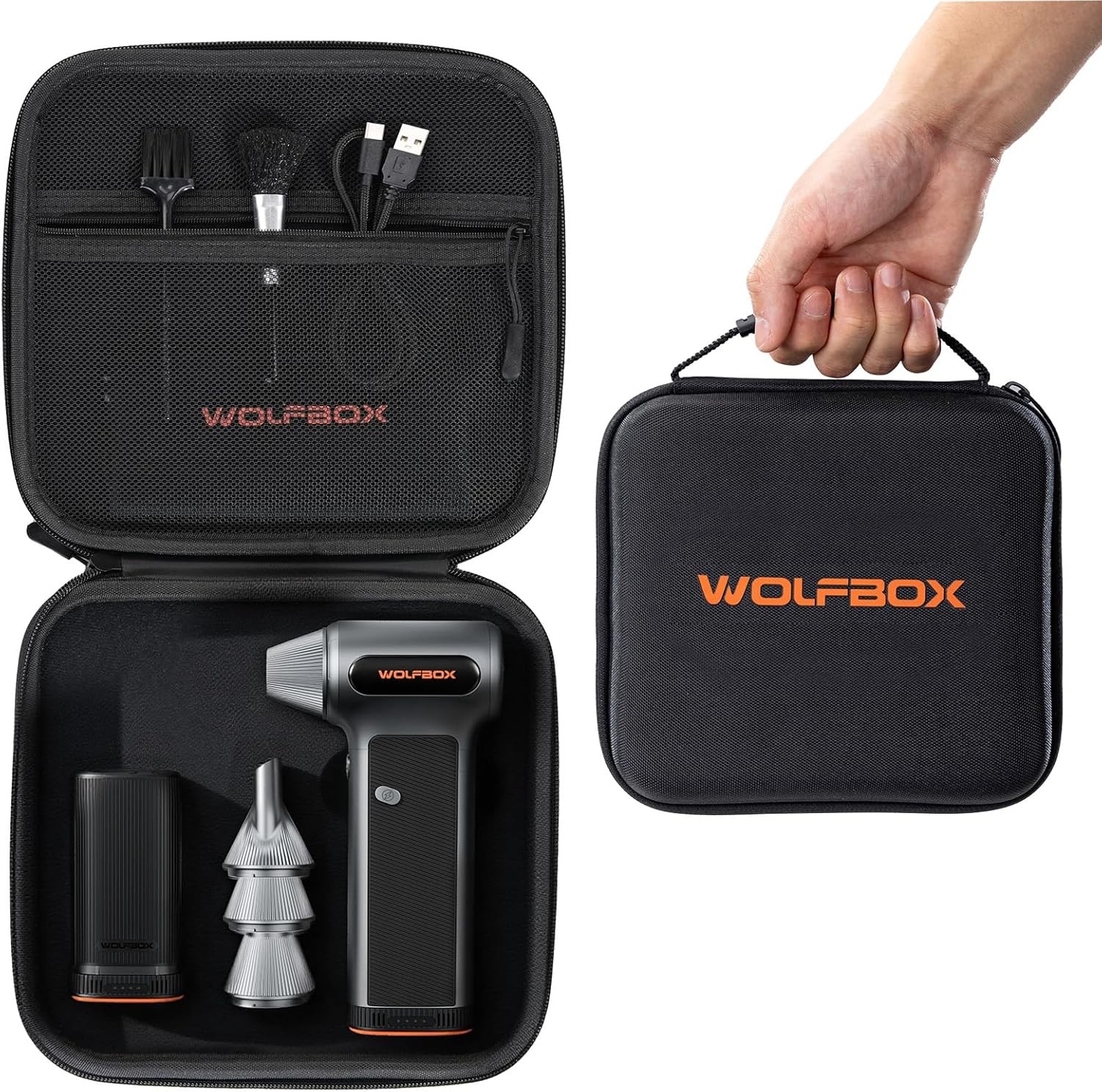 WOLFBOX Hard Carrying Case for MF50/MF60/MF70/MF100/MF200 Electric Air Duster