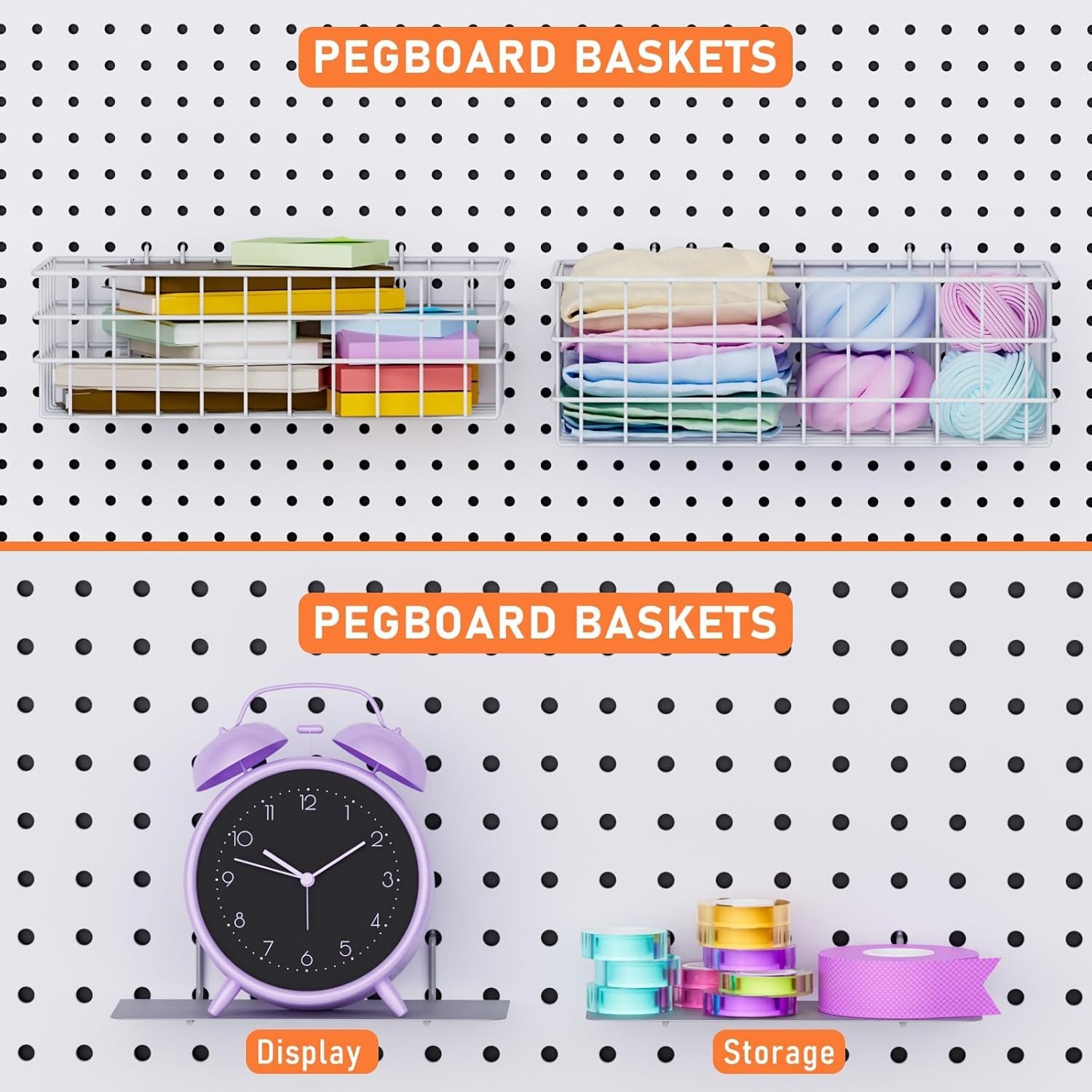 Durable 30-Piece Pegboard Accessory Set - Perfect for Garage and Craft Room