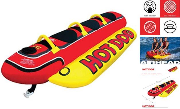 Hot Dog | Towable Tube for Boating with 1-5 Rider Options 1-3 Rider