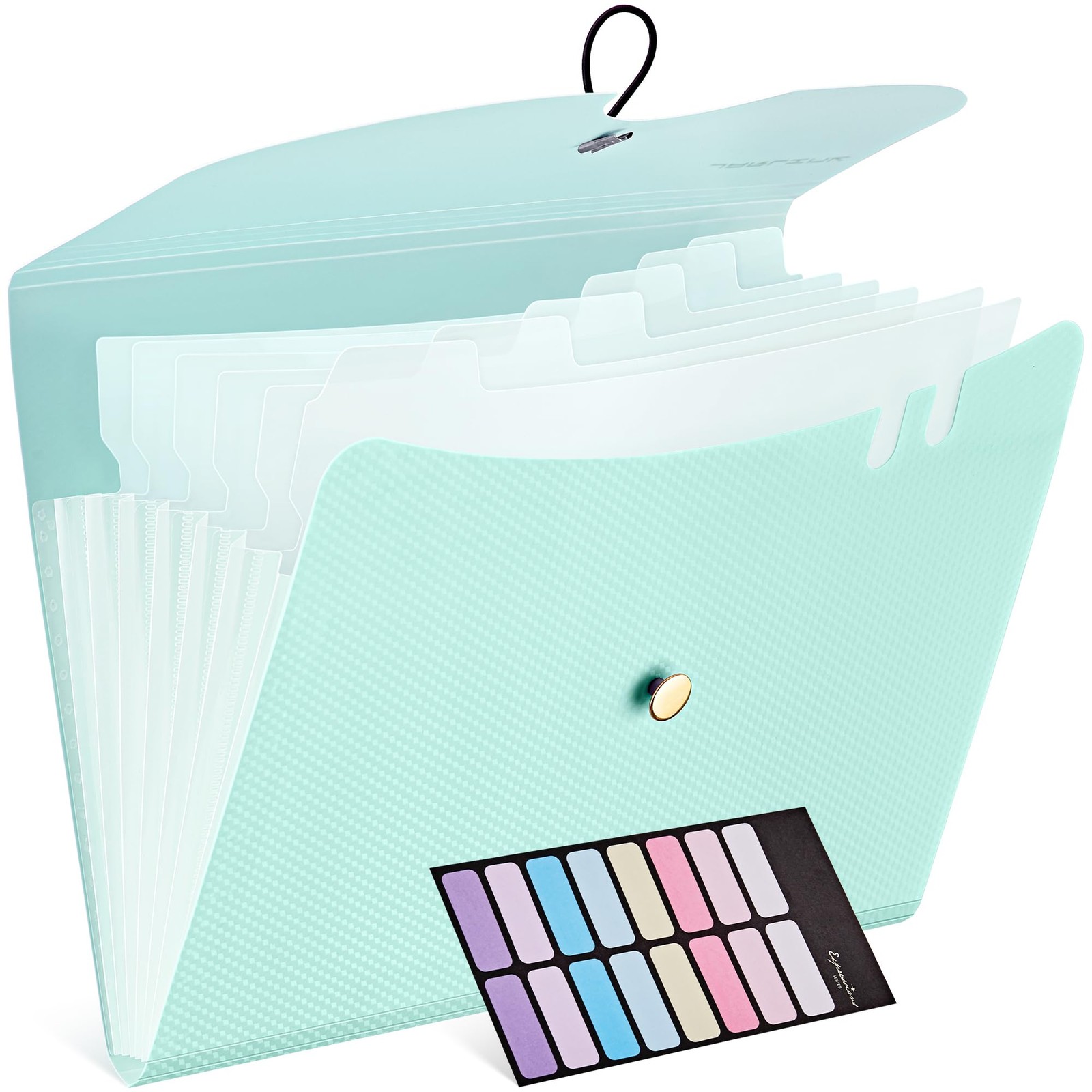 7 Pockets File Folder, A4 Accordion folders, Blue