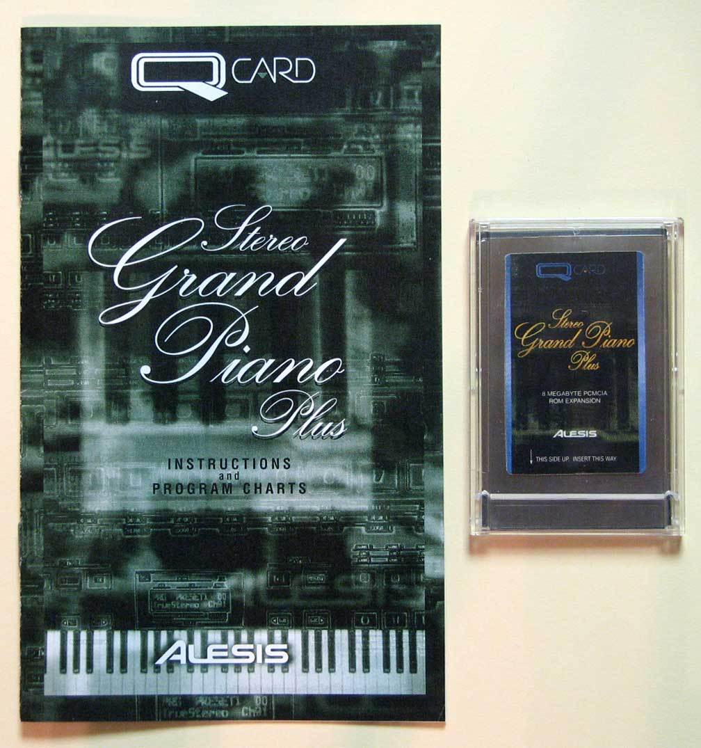 Alesis Stereo Grand Piano Plus QCard W/Booklet, Case, LIFETIME Warranty QS Card