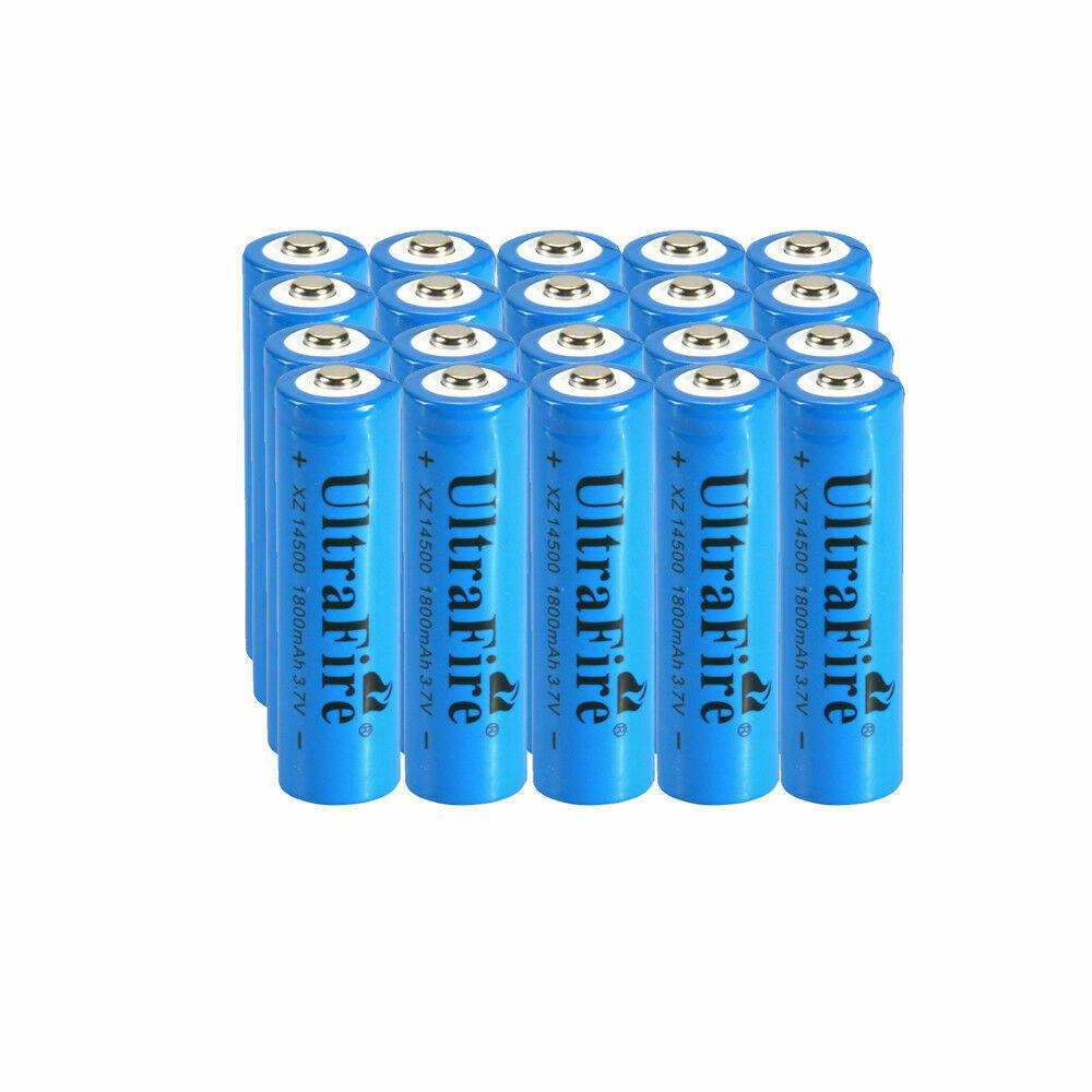 UltraFire 14500 Battery 1800mAh ion 3.7V Rechargeable Batteries Cell Lot