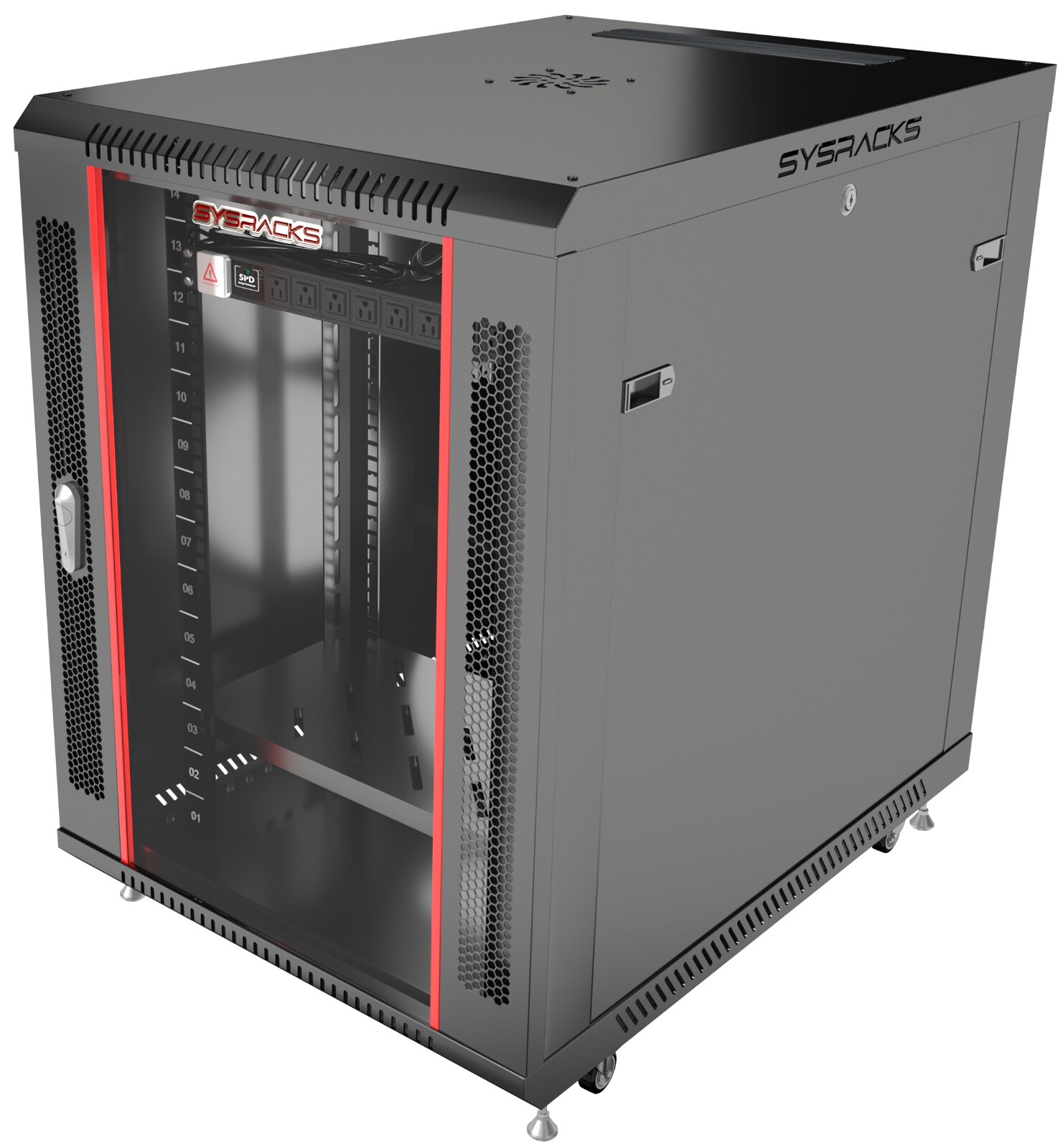 Sysracks 15U Server Rack Cabinet 35" Deep 19" Network Enclosure