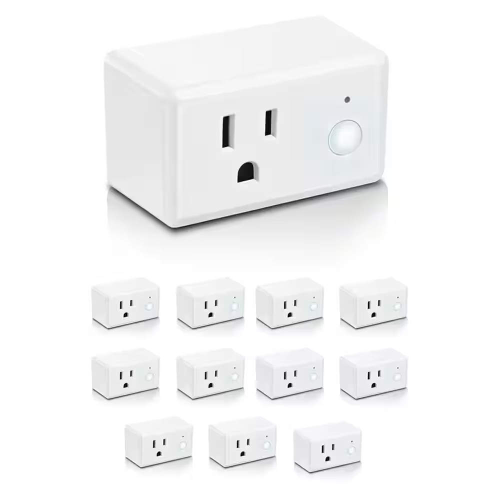 15-Amp Indoor Alexa / Google Assistant Compatible Wi-Fi Smart Home Plug with Nig