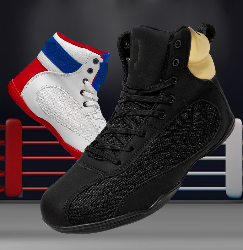 Mens Wrestling Shoes Youth Boxing Shoes High Top Fitness Sneakers Weightlifting