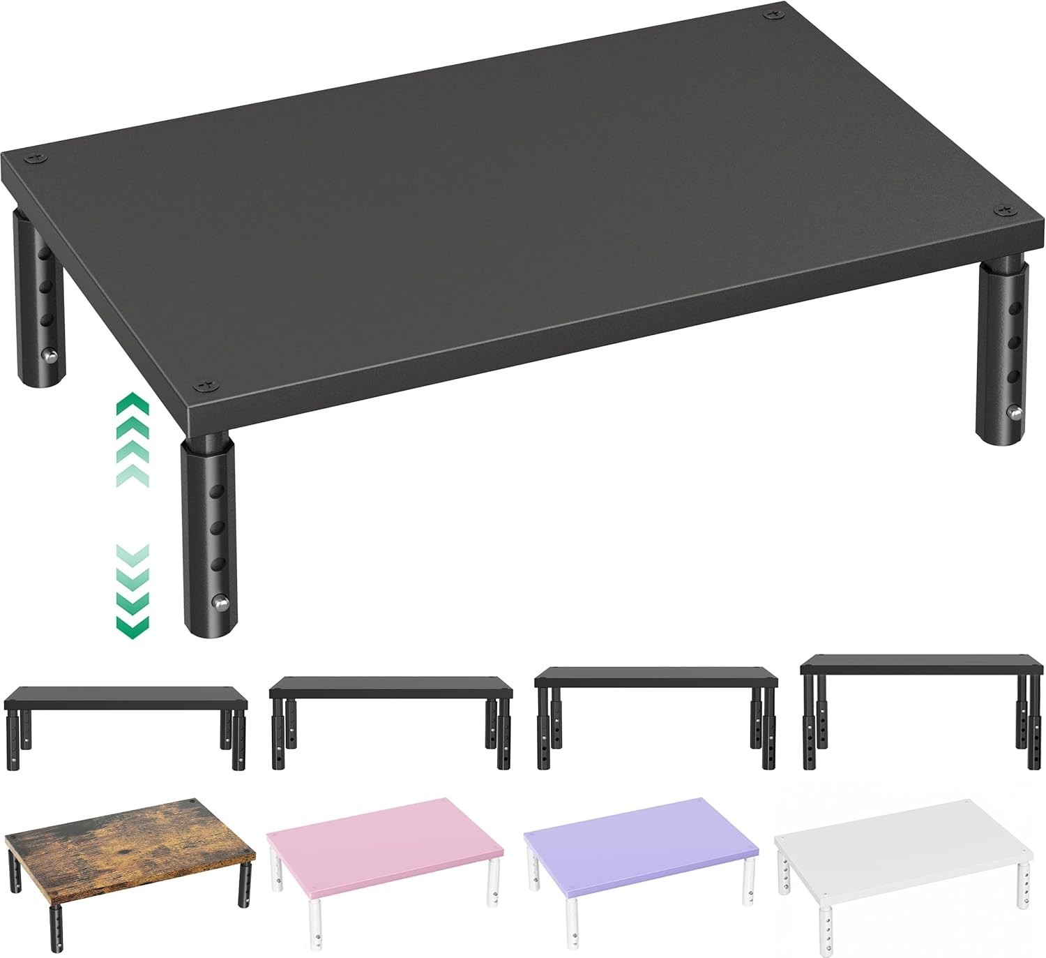 Desk Organizers and Accessories, Adjustable Computer Monitor Stand Riser, Lap...