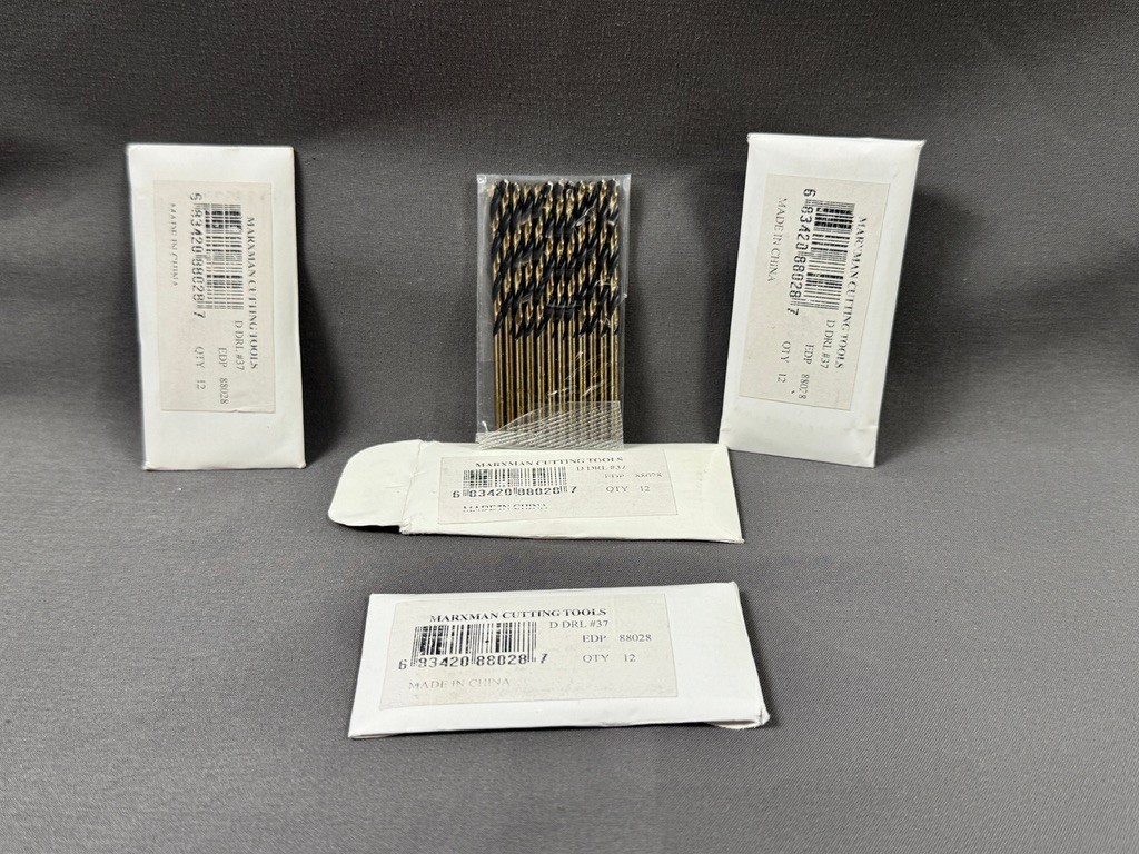 Qty 48 - Marxman Cutting Tools D DRL #37 HSS Jobber Drill Bits