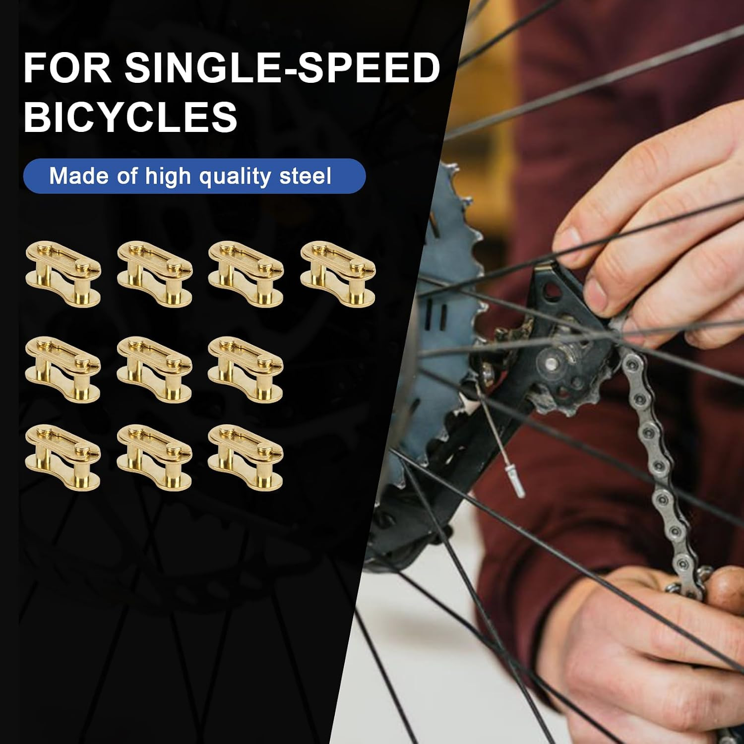 Bike Chain Master Link - Single Speed Bicycle Chain Link Missing Link Connector