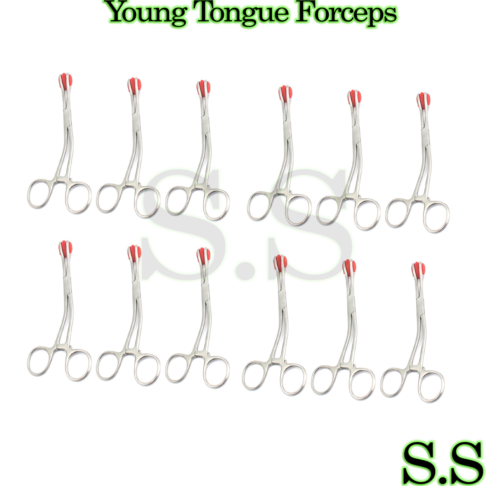 12 Pairs Rubber Jaws For Young Tongue Forceps