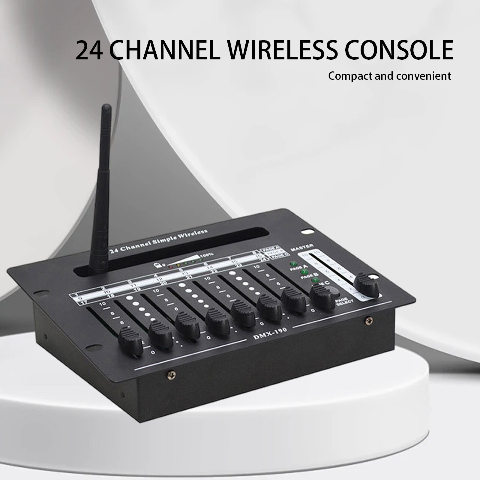 24 channel 2.4G wireless dmx 512 controller battery console for dj stage light
