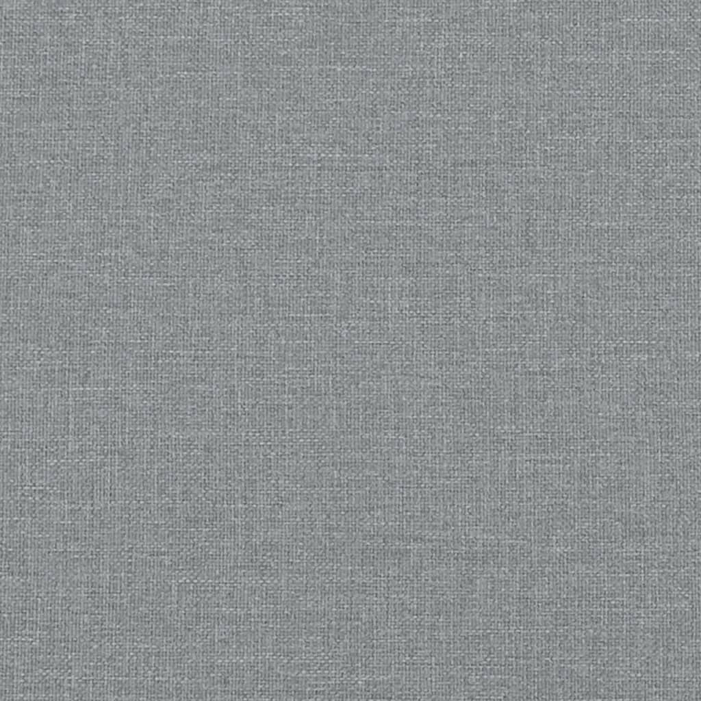 Bed Frame "Dover" Light Gray 39.4"x74.8" Fabric