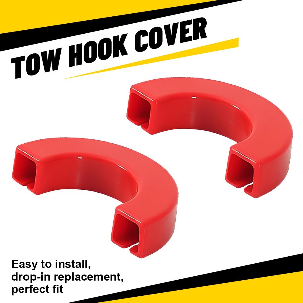 Front Bumper Eye Tow Hook Cover Cap ABS D-Ring For 2007-24 Chevy Silverado 1500