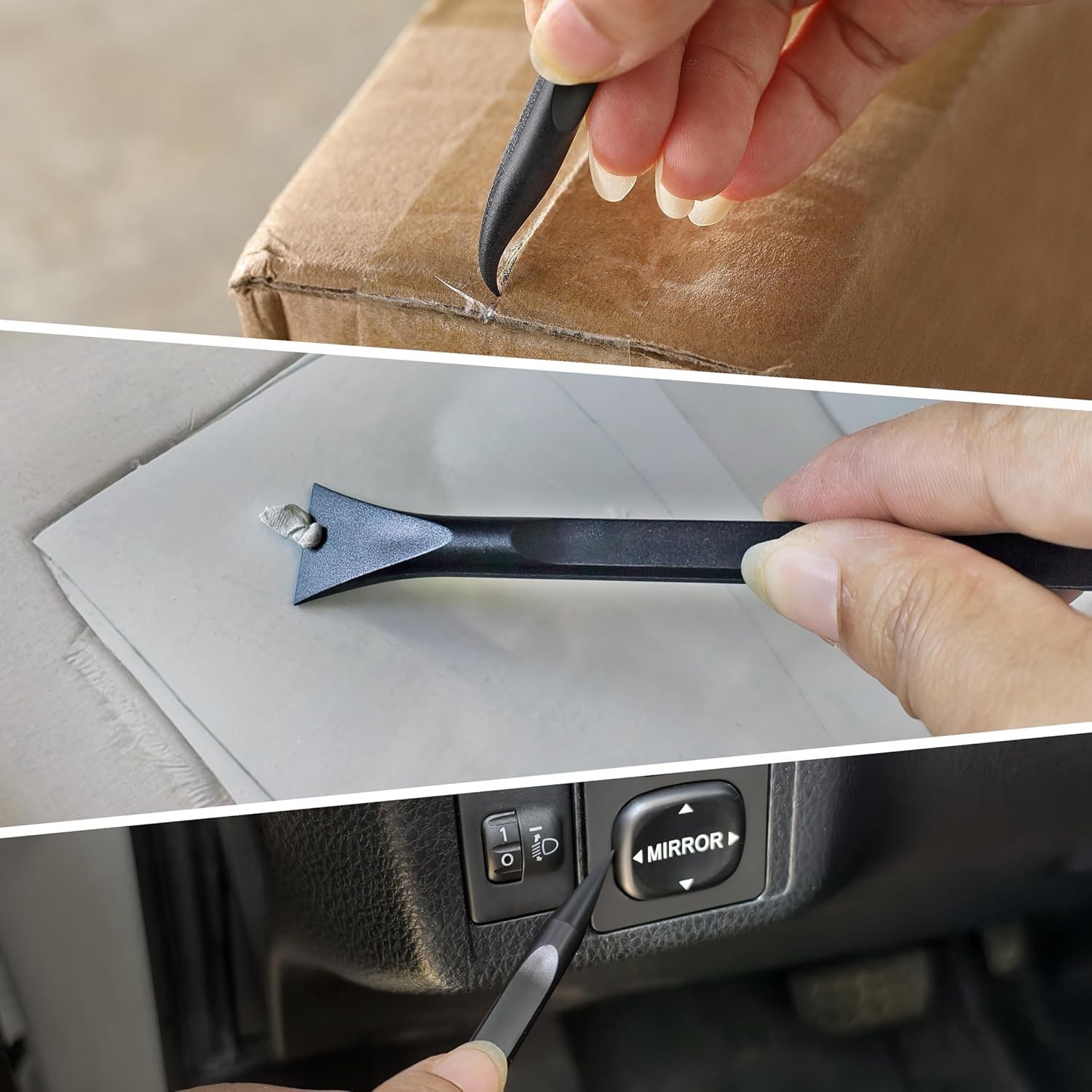 6P Plastic Scraper Multi-Purpose Scraper Non-Scratch Cleaning Tool Car Detailing