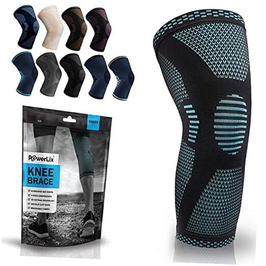Leg Sleeve - Best Knee Brace for Leg Pain for Men & Women Large Blue-1Pack