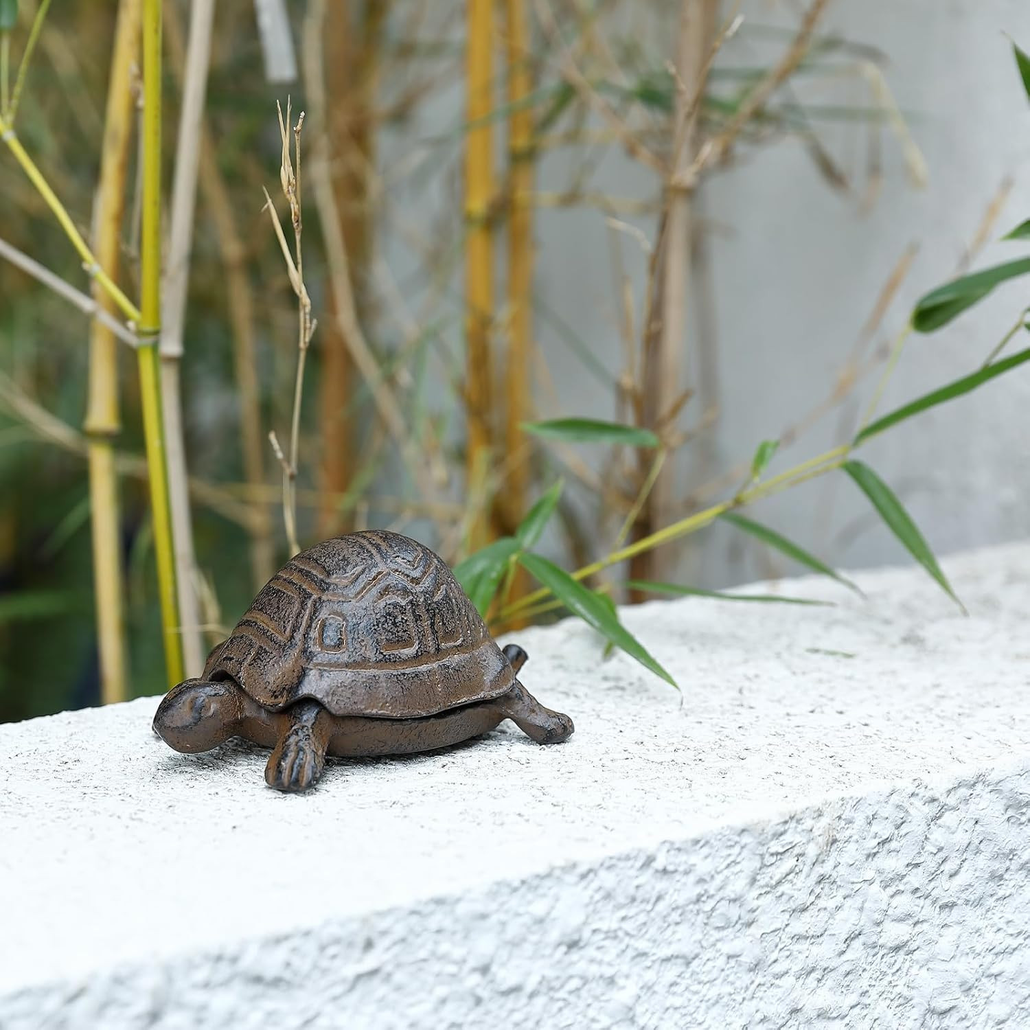 Key Hider Outdoor Turtle - Cast Iron Turtle Hidden Key Holder for Outside, Yard