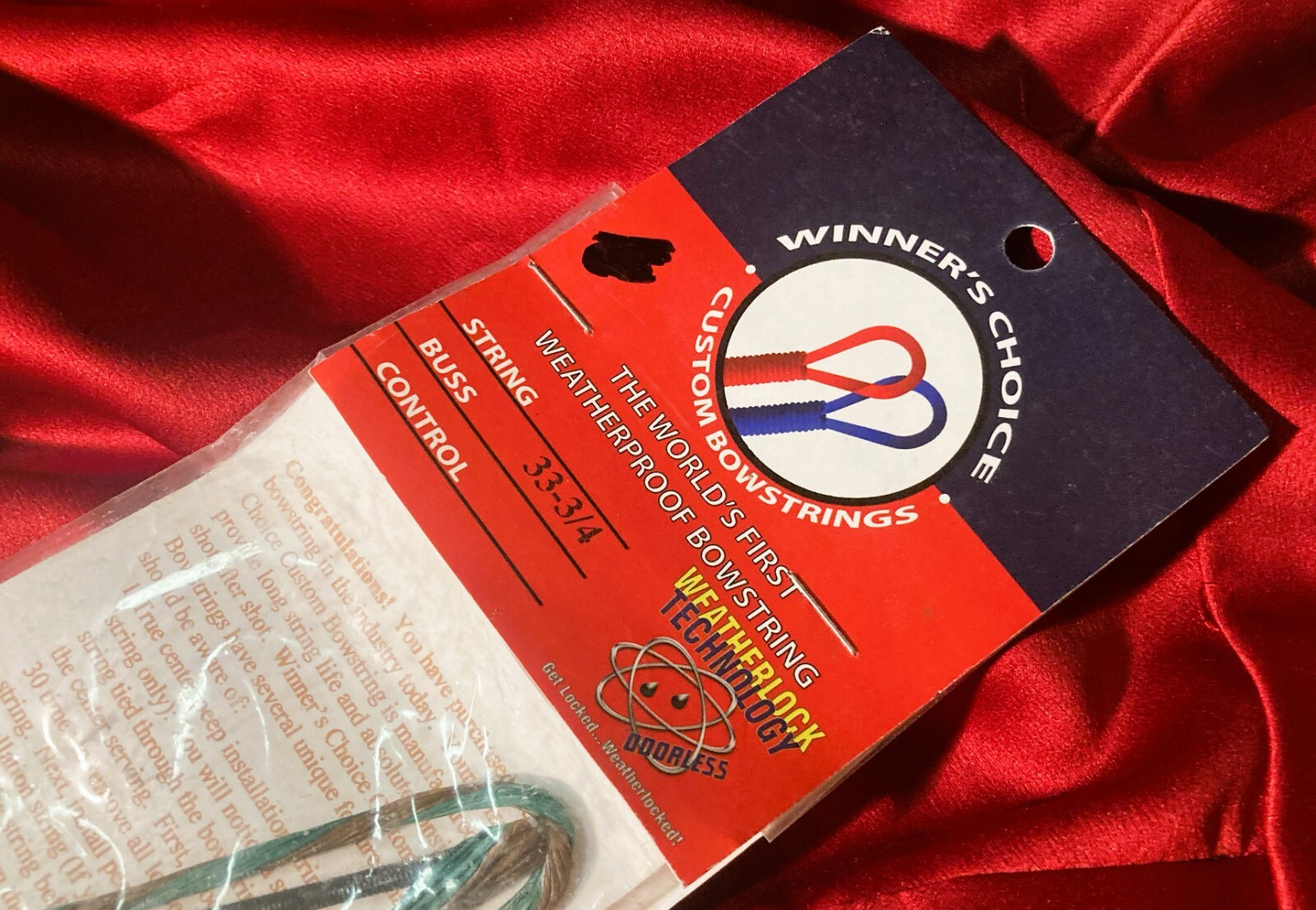Winners Choice Custom Bowstring/ 20 Strands/ Weatherproof/ 33 3/4" FREE SHIPPING
