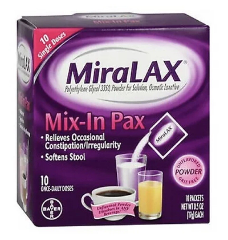 Miralax Powder Packets 10pk New Stock Free Ship USA
