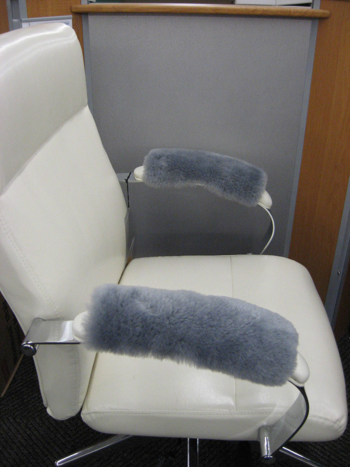 1 PAIR GREEN Merino Sheepskin Arm Rest Covers 10" L Pads Office or Wheel CHAIRS
