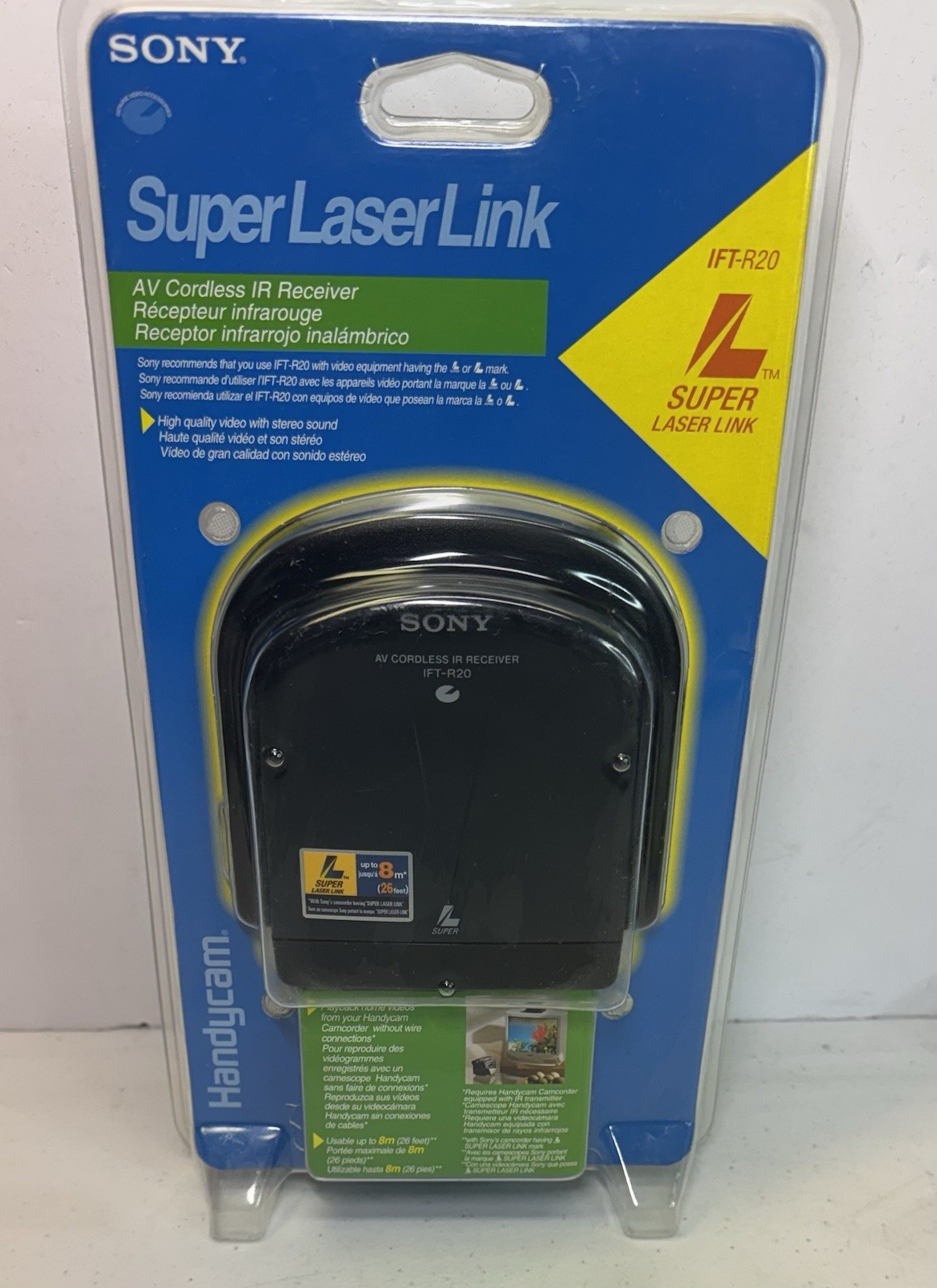 Sony IFT-R20 Super Laser Link AV Cordless IR Receiver Handycam Camcorder NIP