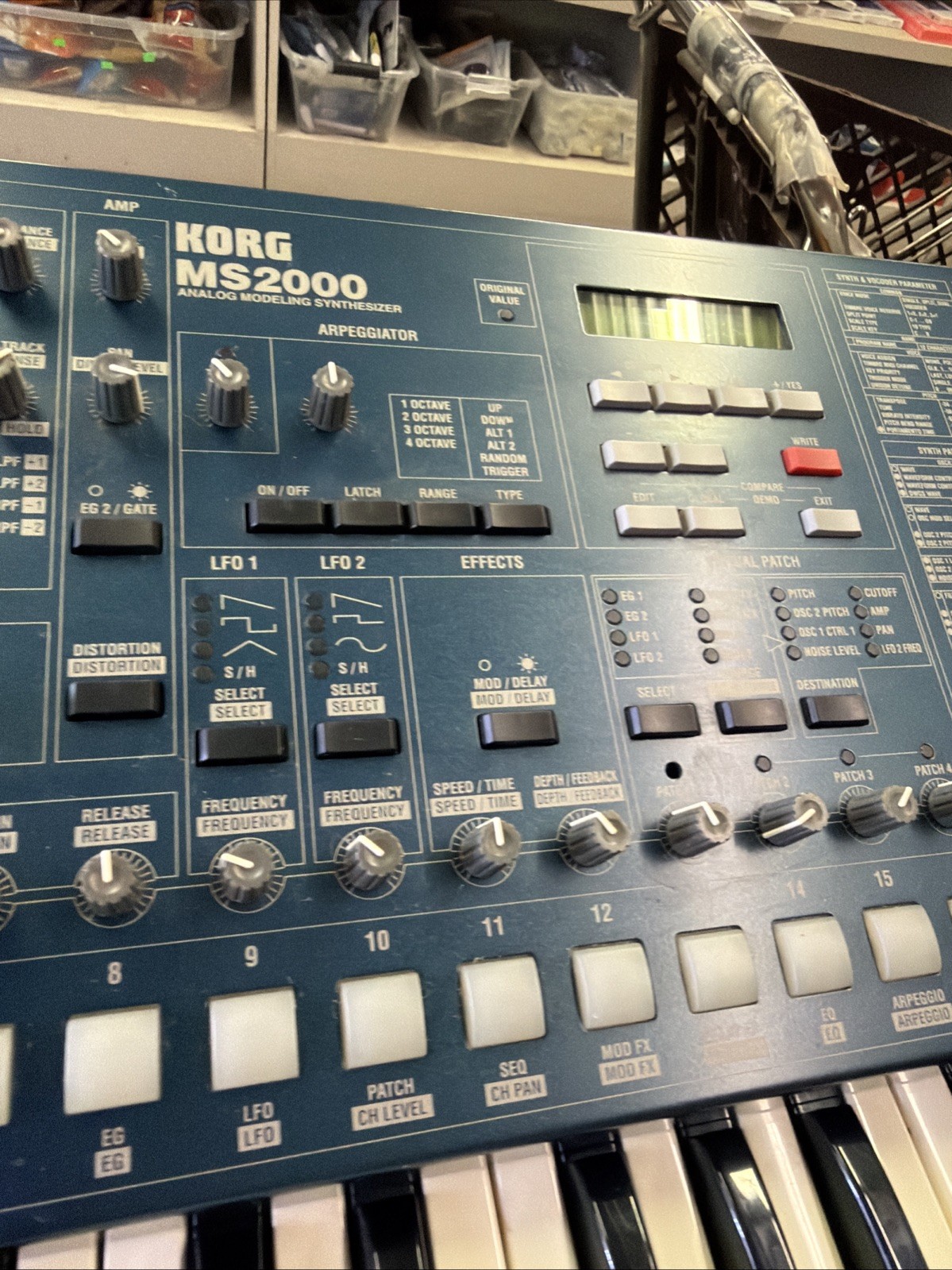KORG MS2000 Virtual Analog Modeling Synthesizer Keyboard w/ power supply