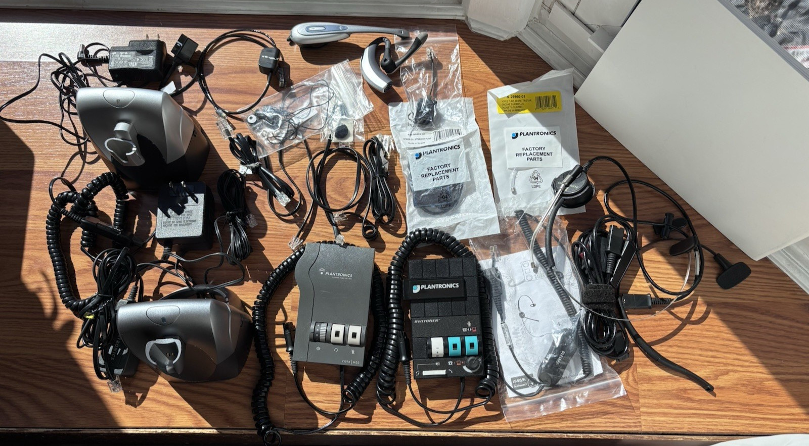 Plantronics Phone  Accessories CS55, M22, MX10, NEW & USED PARTS large lot