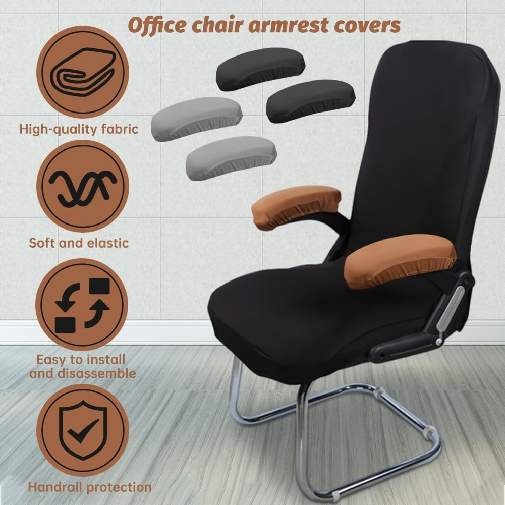 Office Chair Armrest Covers, 1Pair Stretchable Stretch Computer Chair Slipcover