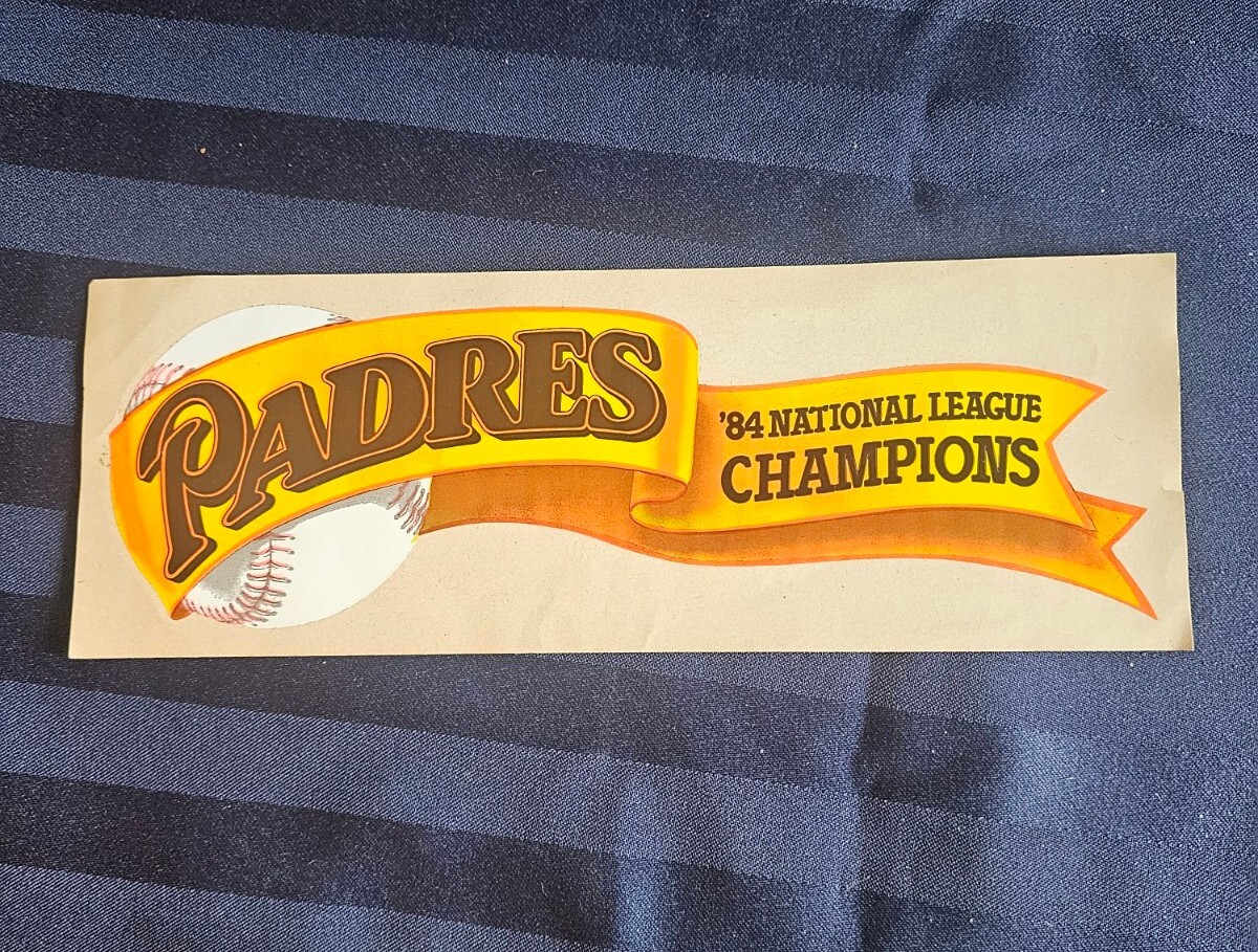 San Diego Padres 1984 National League Champions  Bumper Sticker *Small Tear*