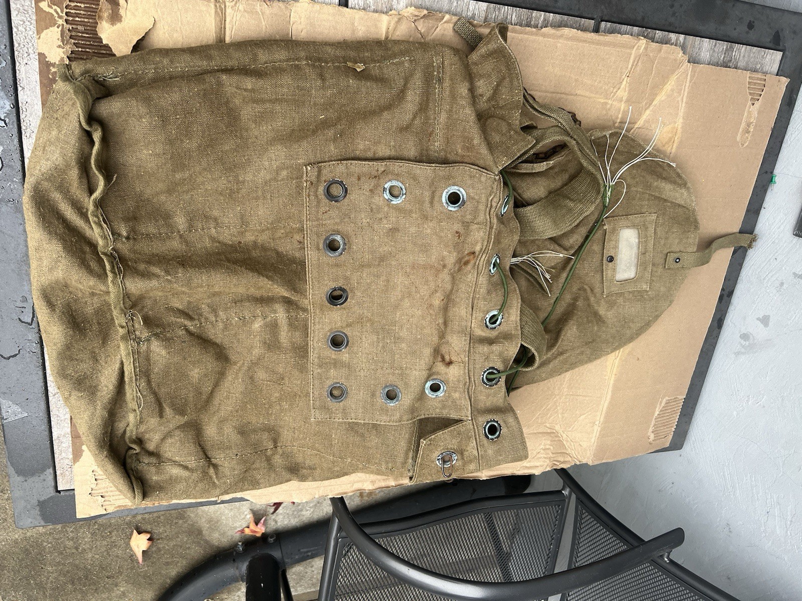 Vintage Military Backpack Camping Hiking Rucksack