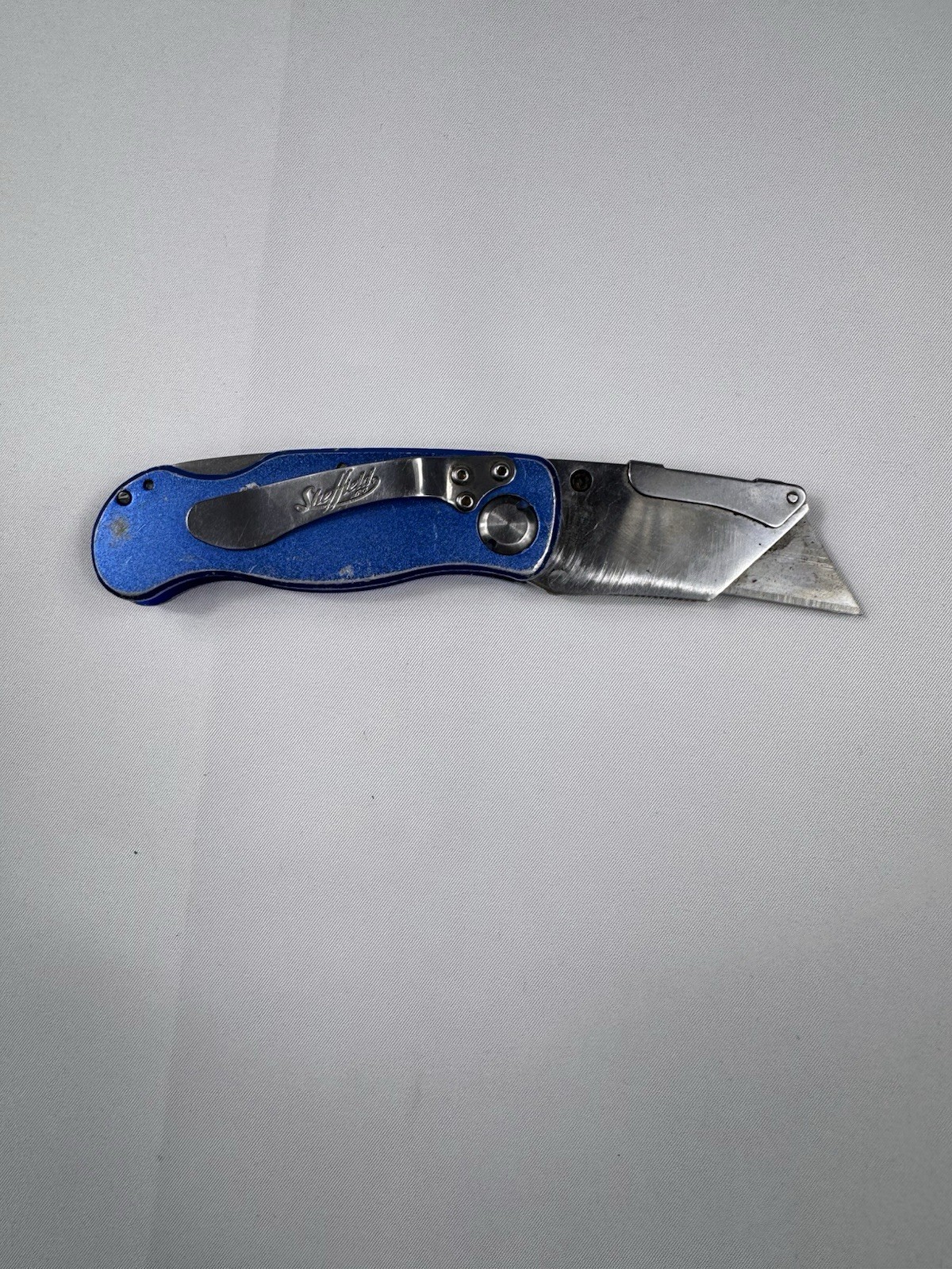 Sheffield Lockback Folding Box Cutter Utility Knife Quick Change w/ Belt Clip