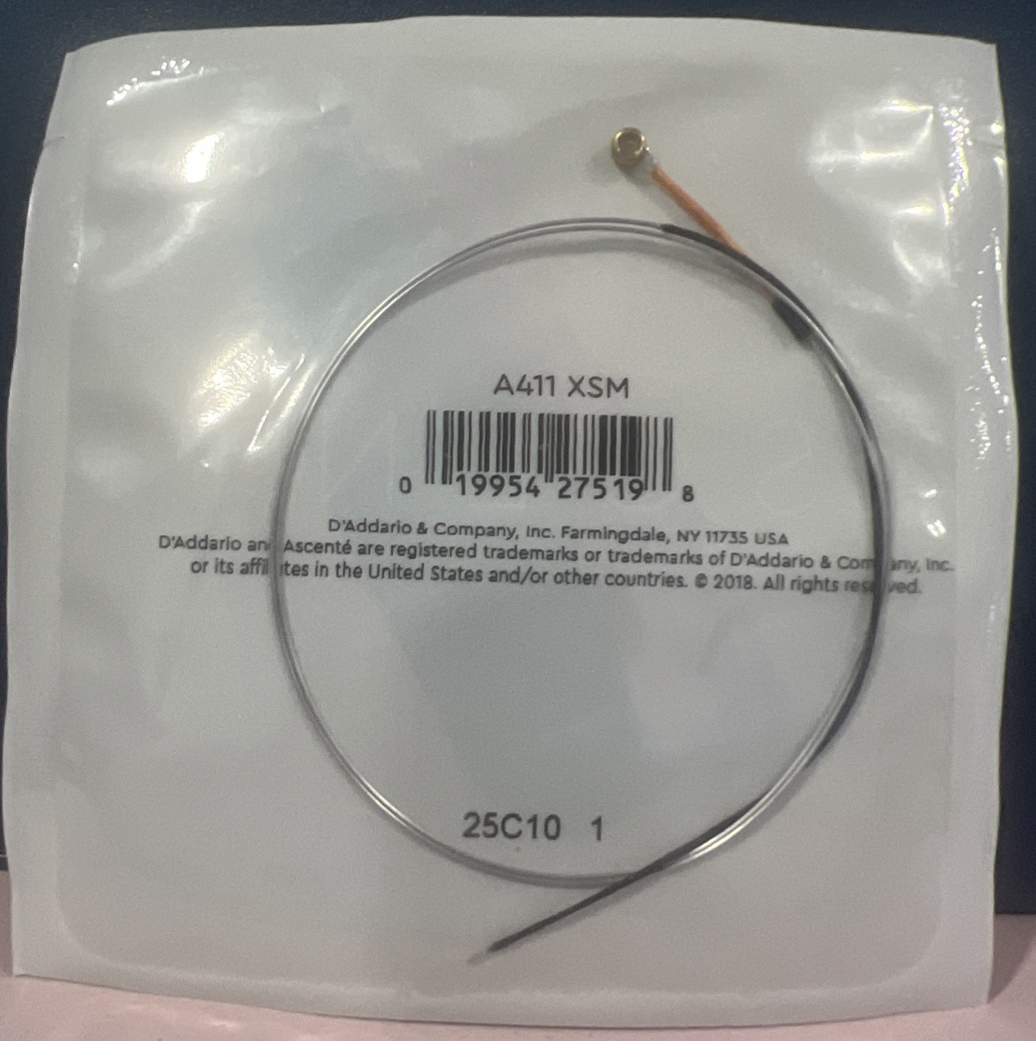 D'Addario Ascenté Viola A String, Extra-Short Scale, Medium Tension