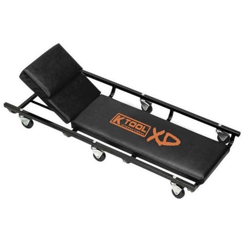 XD74962 40" Metal Creeper with Adjustable Headrest, Fully Padded, Epoxy