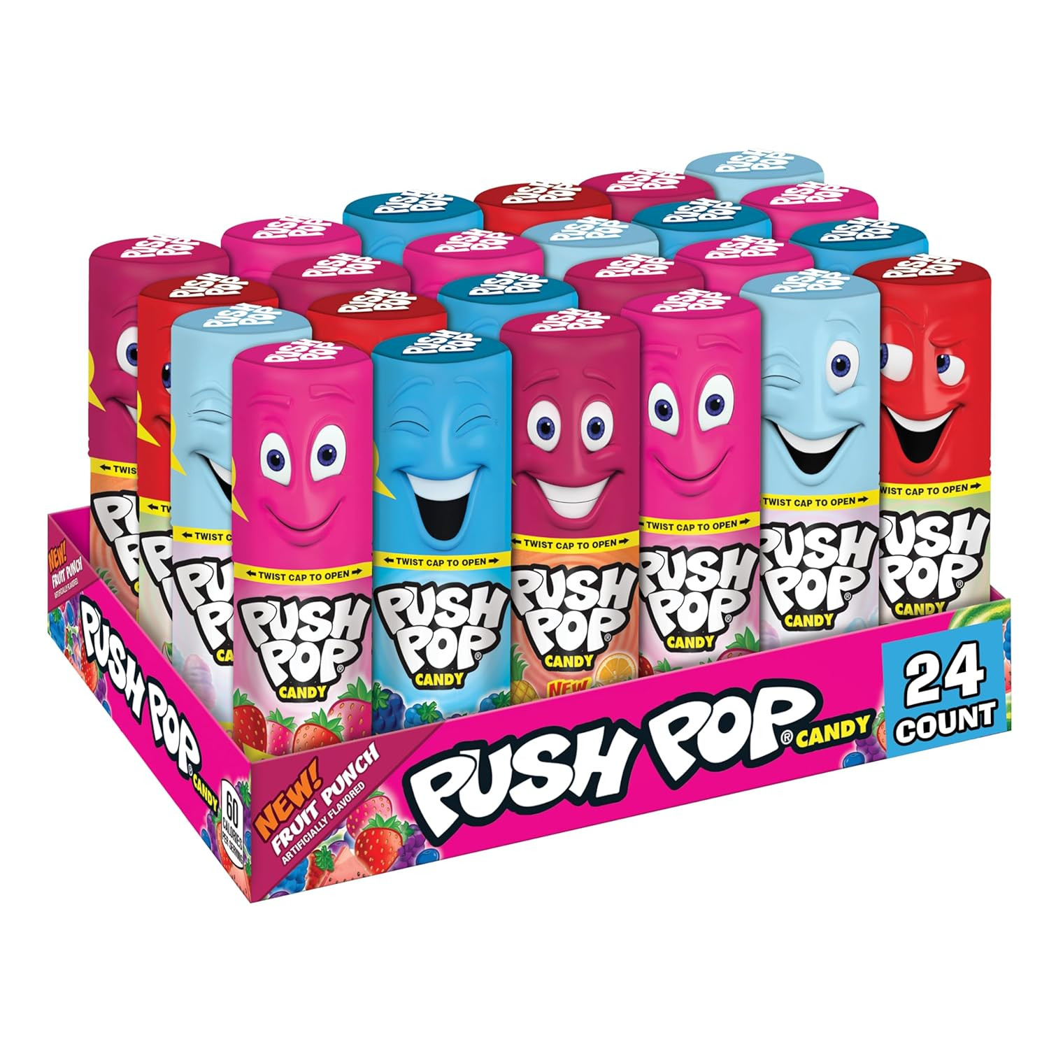 Push Pop Candy Lollipops - Individually Wrapped Variety Candy Party Pack - 24 Co