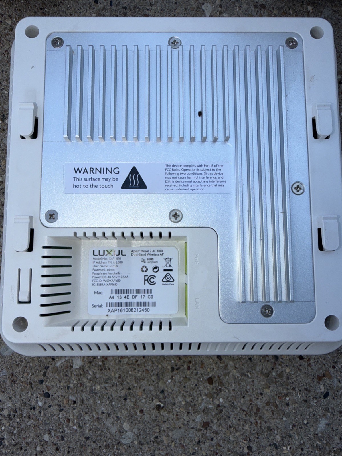 ACCES POINT Luxul XAP1610 Apex Wave 2 AC3100 Dual-Band A