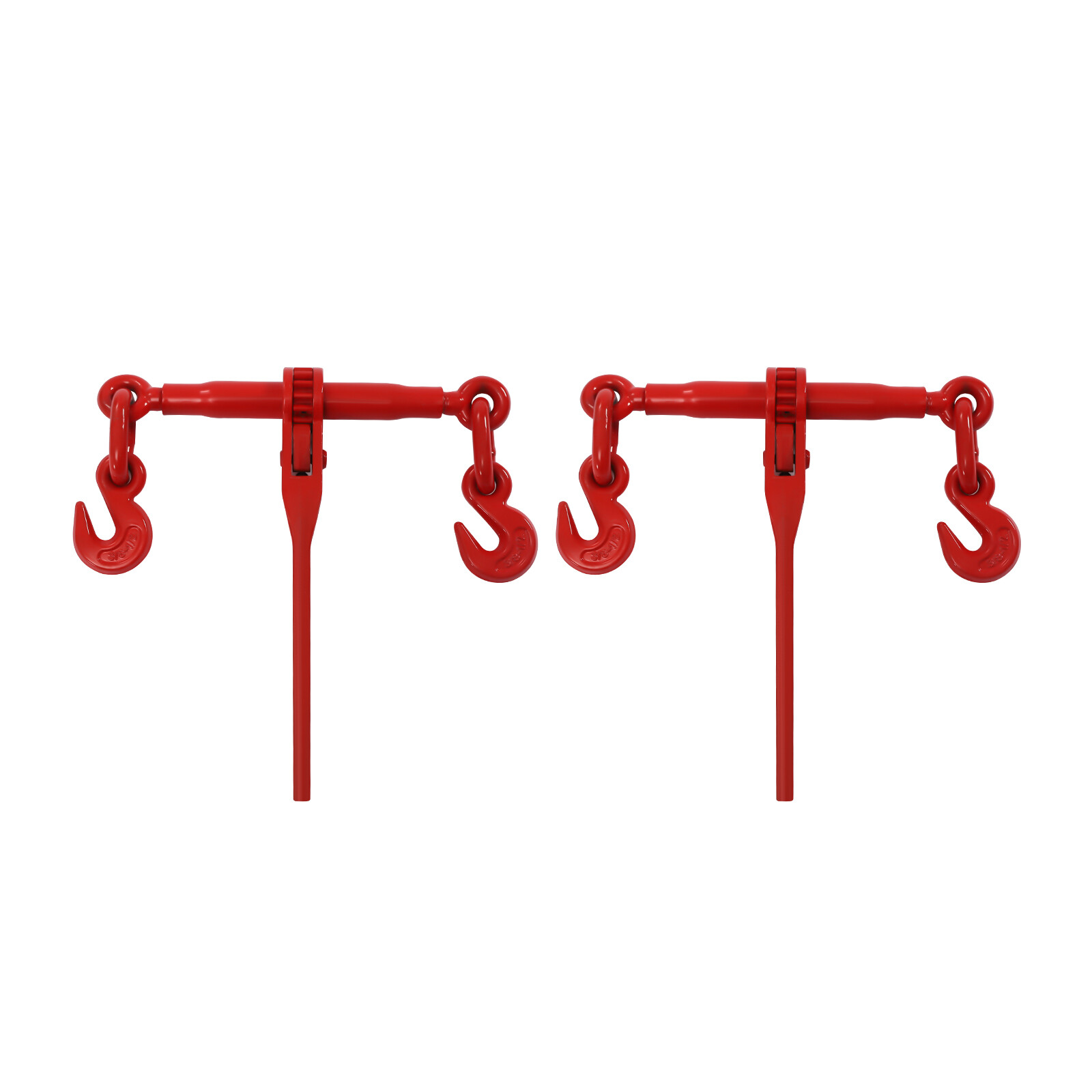2pcs 3/8-1/2inch Ratchet Chain Binder Load Binders 9,200 Lbs Adjustable Hook