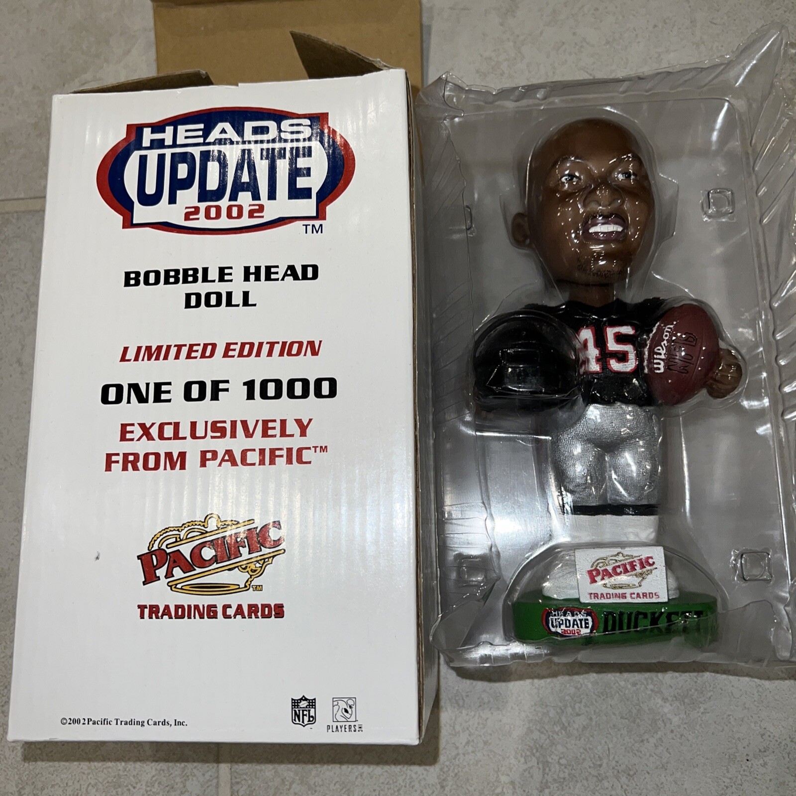 2002 Pacific Heads Up Eddie T.J. Duckett Bobble Head Doll Limited Edition /1000