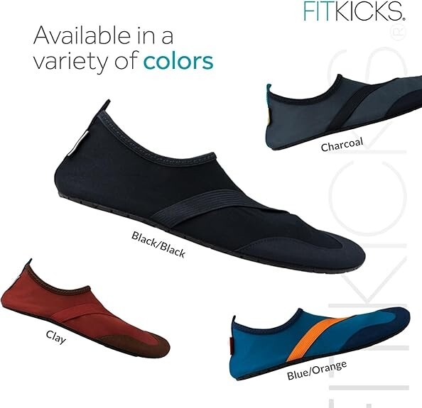 FITKICKS Active Men's Footwear Foldable Water Shoes medium black / black