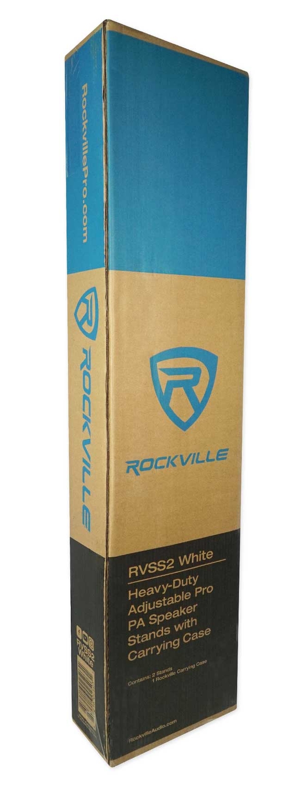 2) Rockville White 8" PA DJ Speaker Covers+Scrims+Stands+Lights 4 Wedding Church