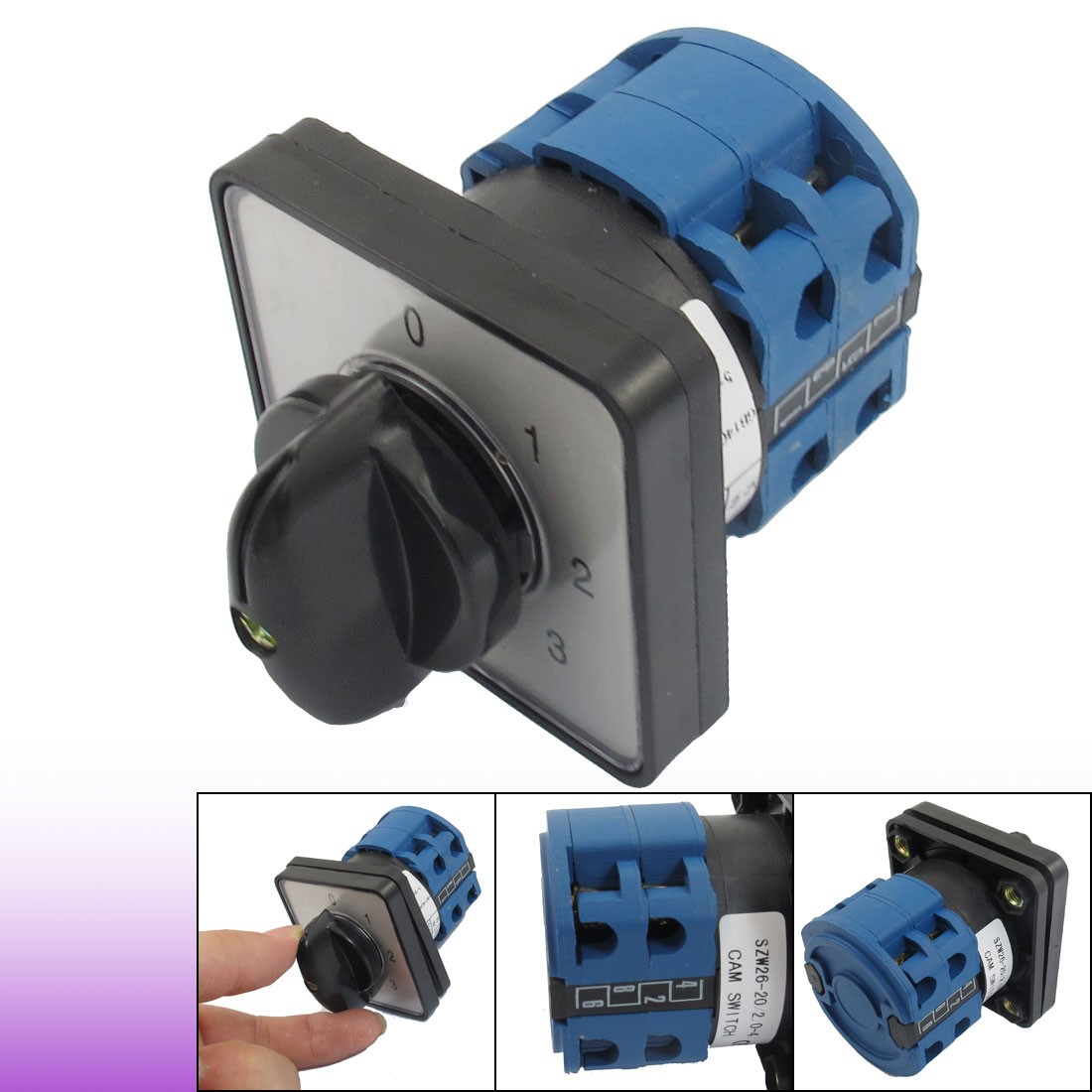 660V 20A 6 Terminals 4 Positions Rotary Cam Changeover Switches
