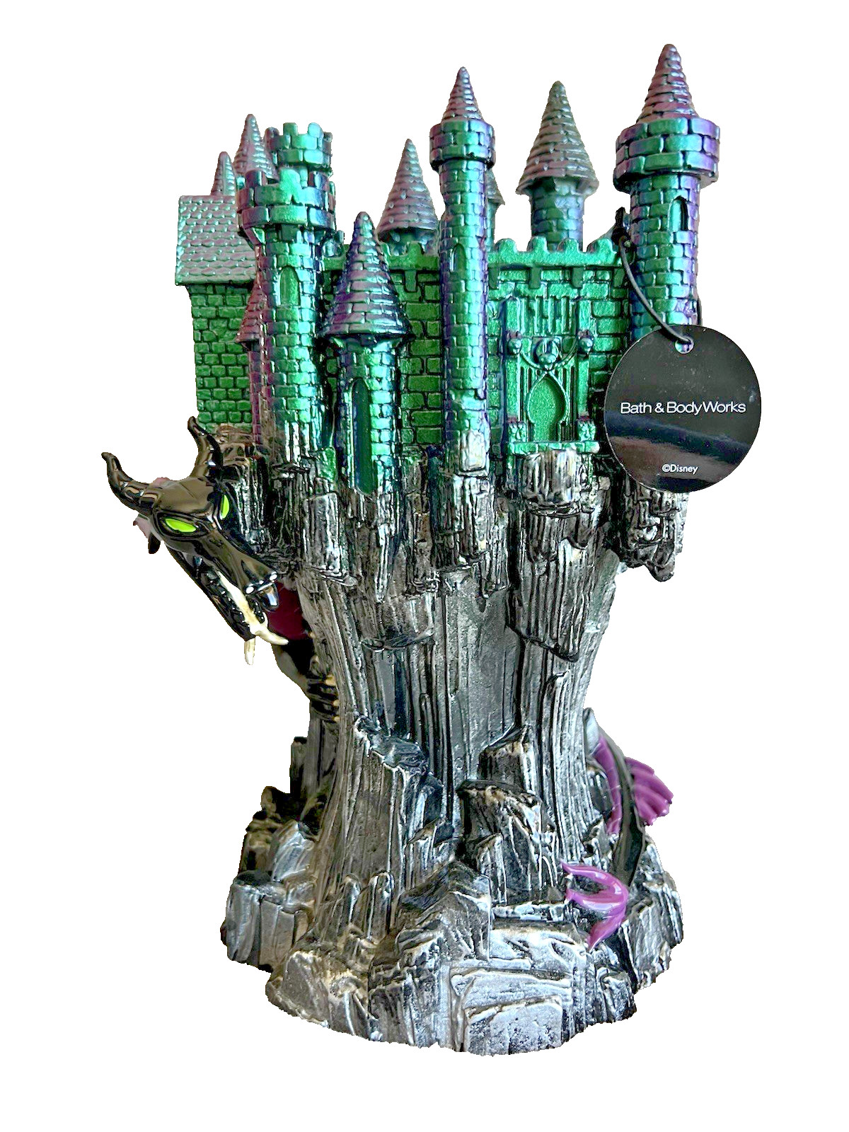 Maleficent Dragon Castle Candle Pedestal Holder Disney Villains Bath Body Works
