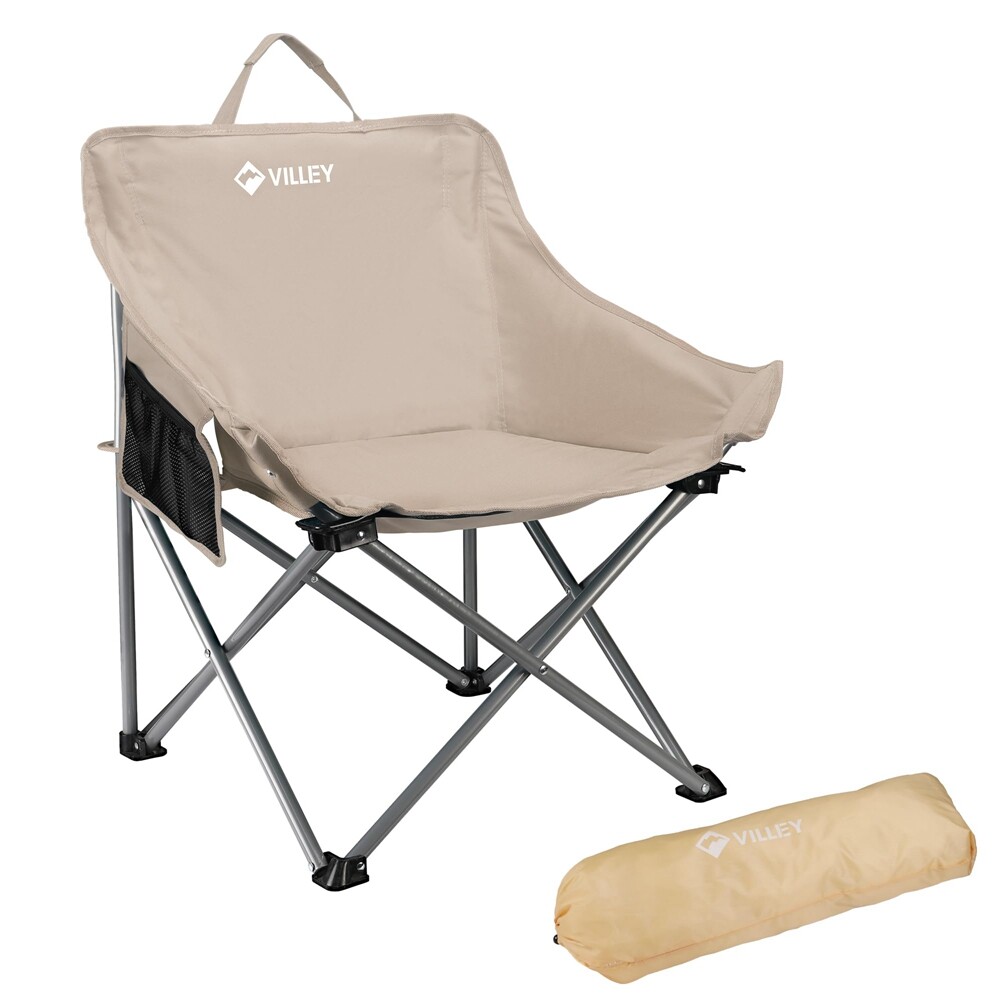 VILLEY Portable Folding Camping Chair Beach Chair Lightweight Chair Outdoor Lawn