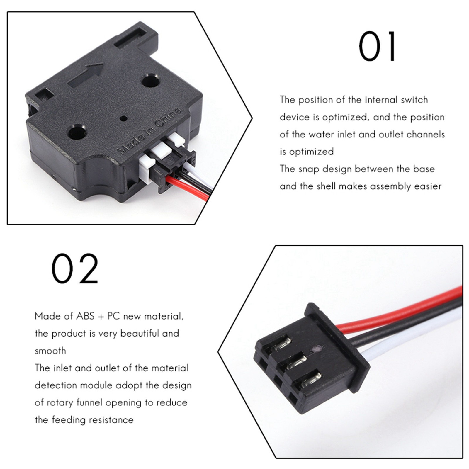 3D Printer Filament Detection Module with 1M Cable Run-Out Sensor Material8988