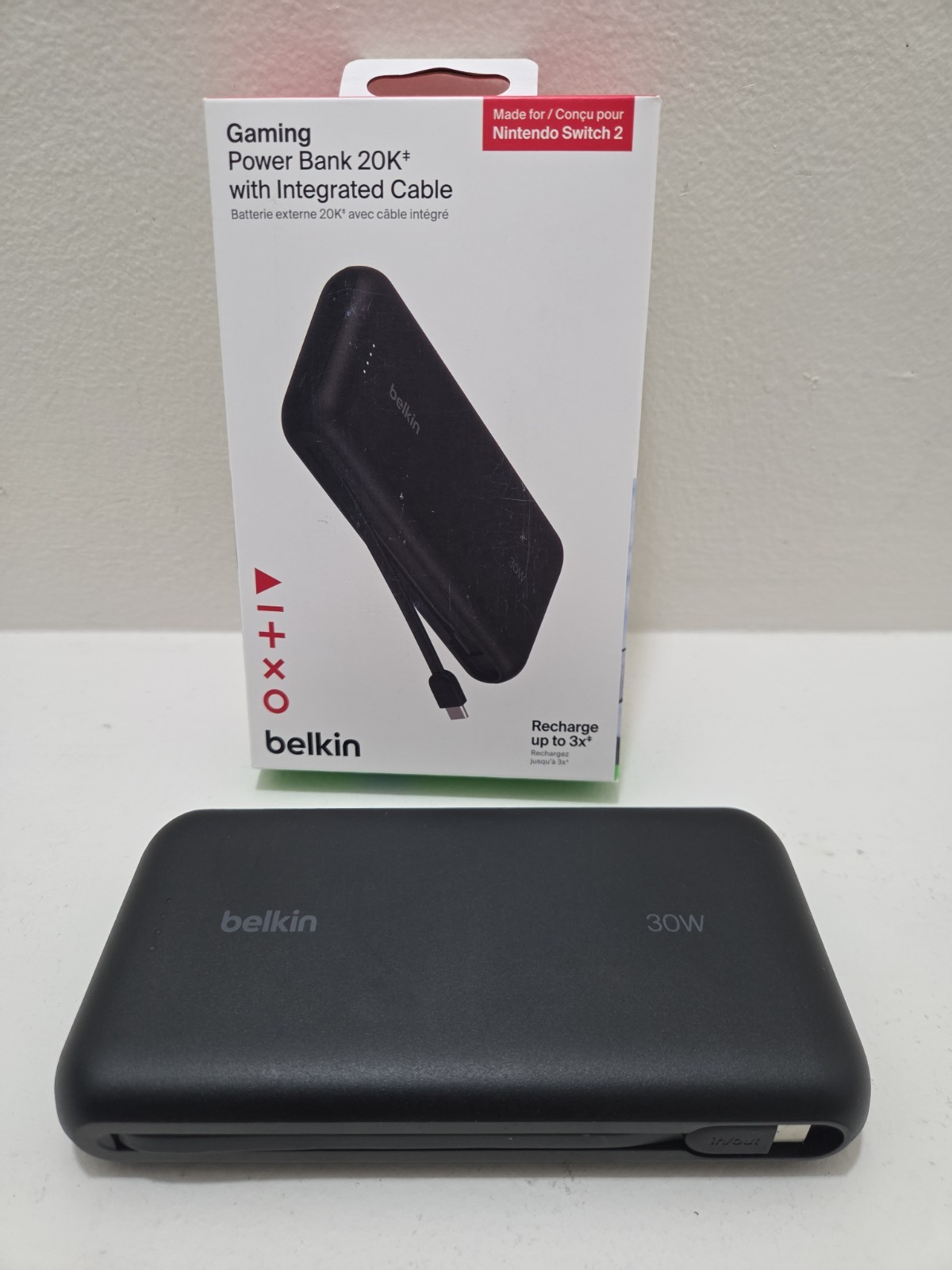 Belkin Gaming Power Bank 20K with USB-C Cable 30W Fast Charge for Switch 2