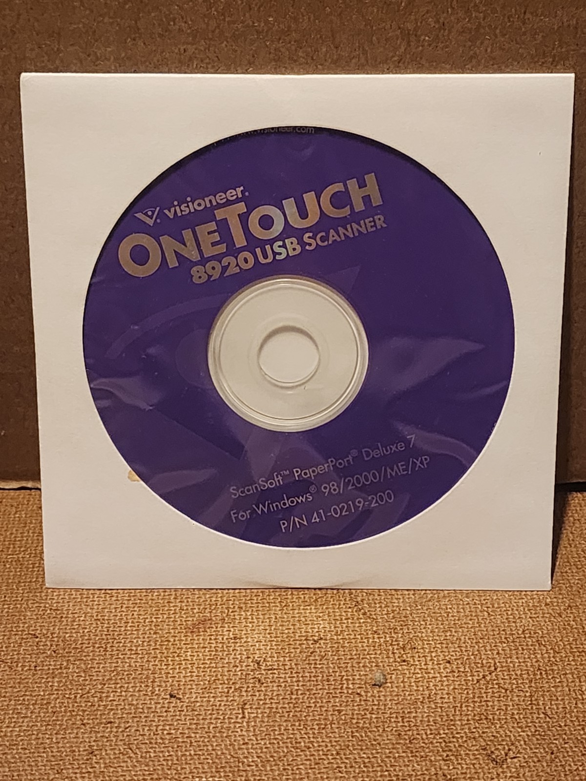 VISIONEER ONETOUCH 8920 USB SCANNER FOR WINDOWS INSTALLATION GUIDE & SOFTWARE CD