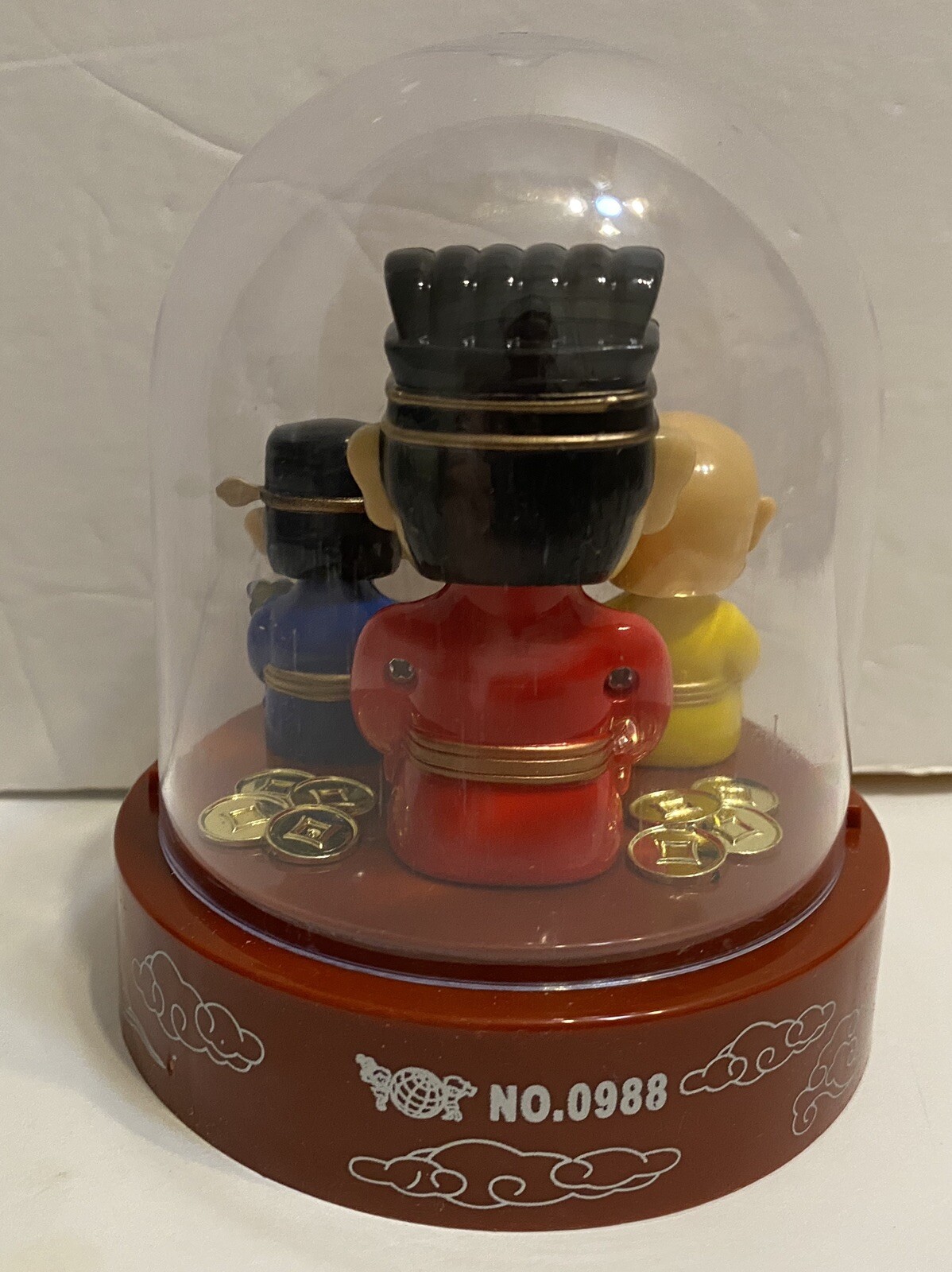 SOLAR POWERED 3 FORTUNE GODS Figuire 4.5"H