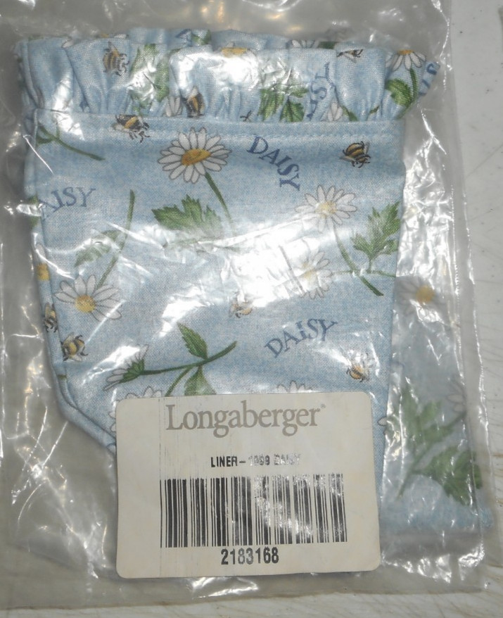 Longaberger 1999 May Series Daisy Basket Liner Daisy Fabric #2183168