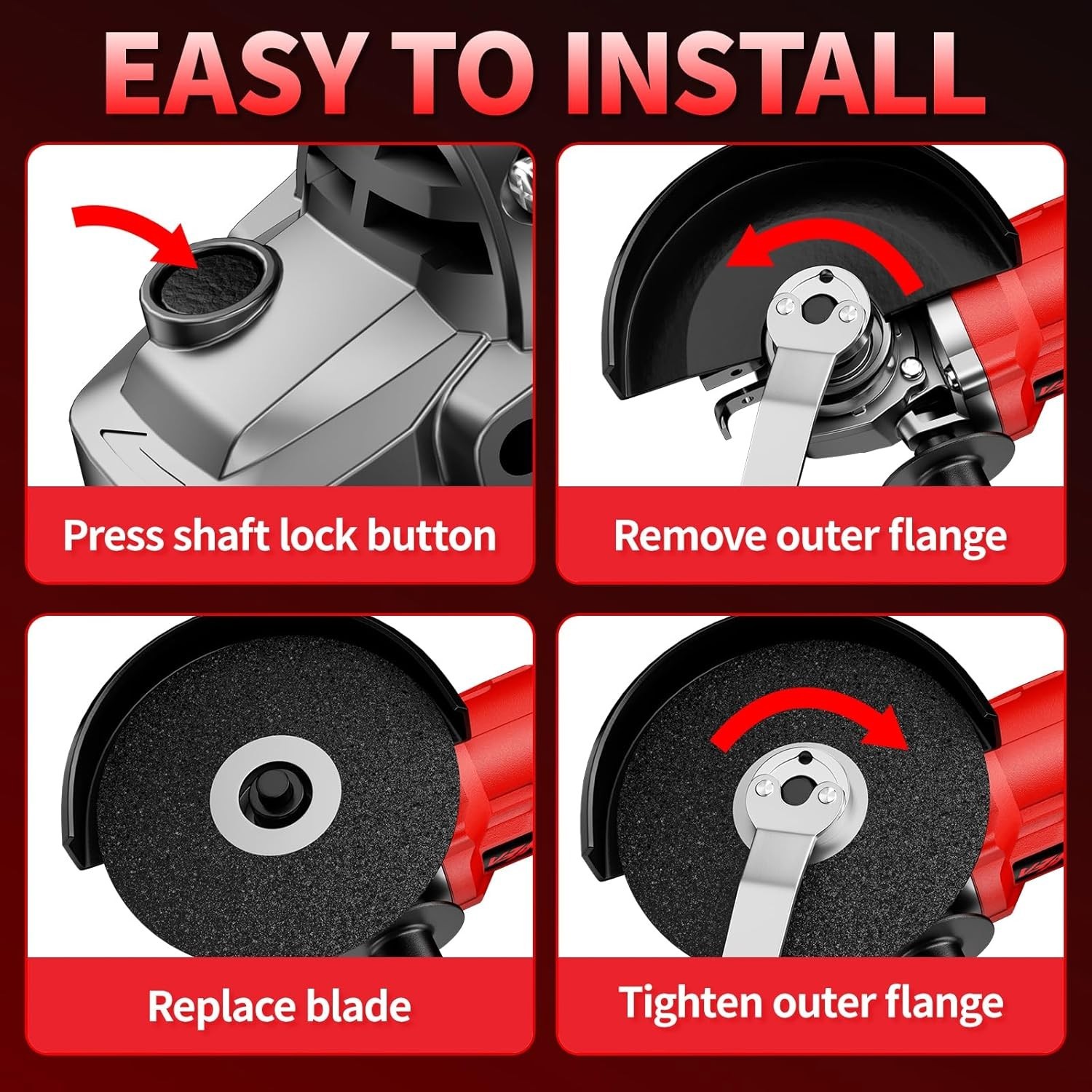 Versatile Cordless Angle Grinder with Cutting Wheels and Battery Indicator