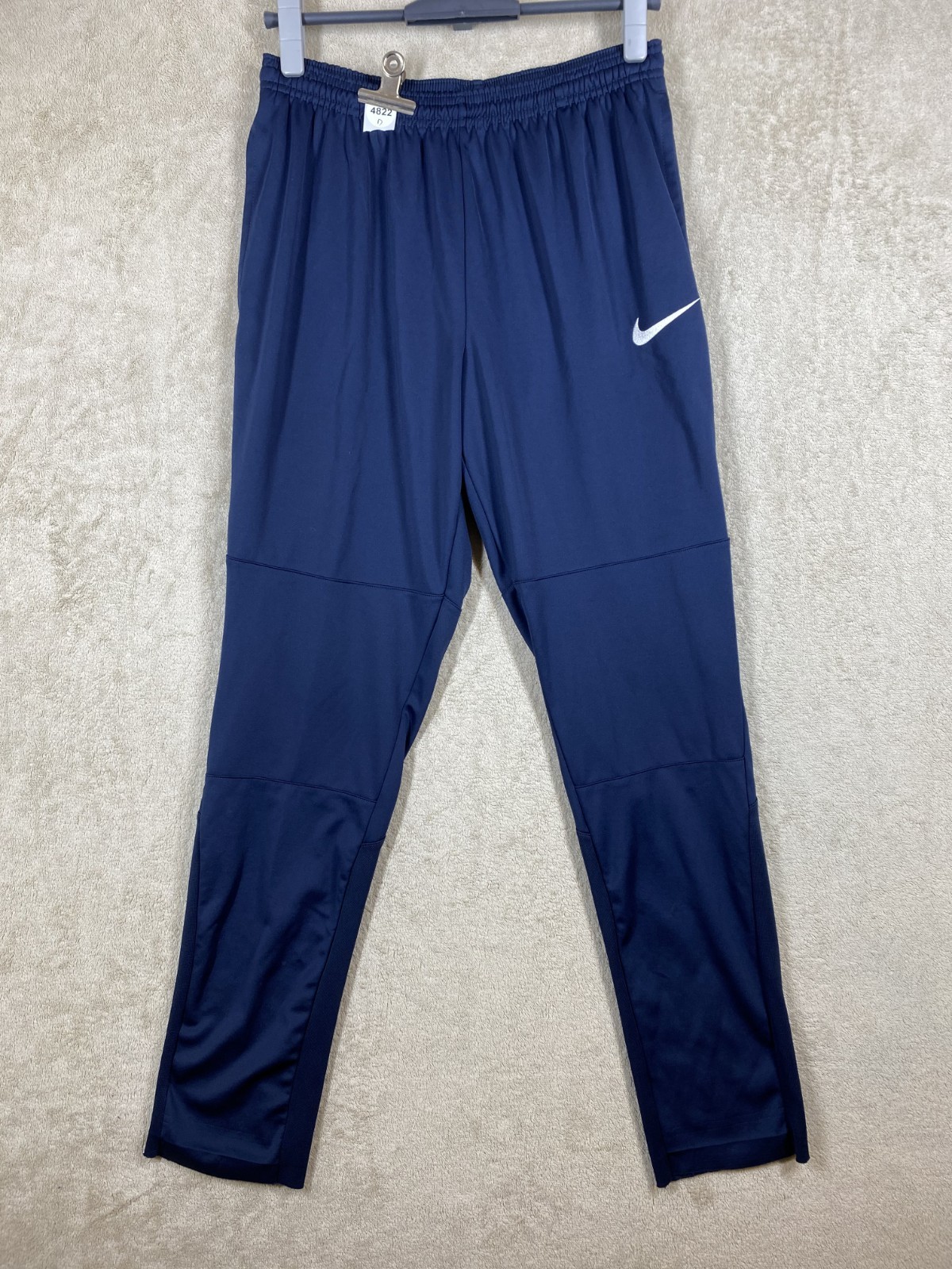 Nike Dri-Fit Drawstring Pants Size M Mens Blue Skinny Leg Activewear Sports