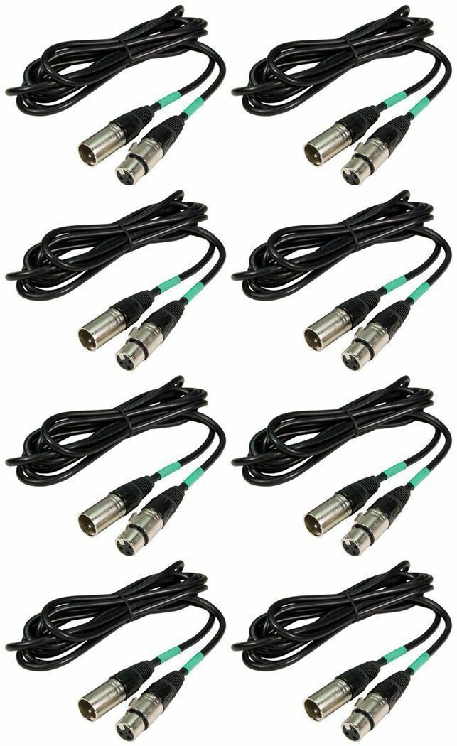 8 Chauvet DMX3P5FT 5 Foot Male To Female 3 Pin DMX Cables DMX 3P 5FT